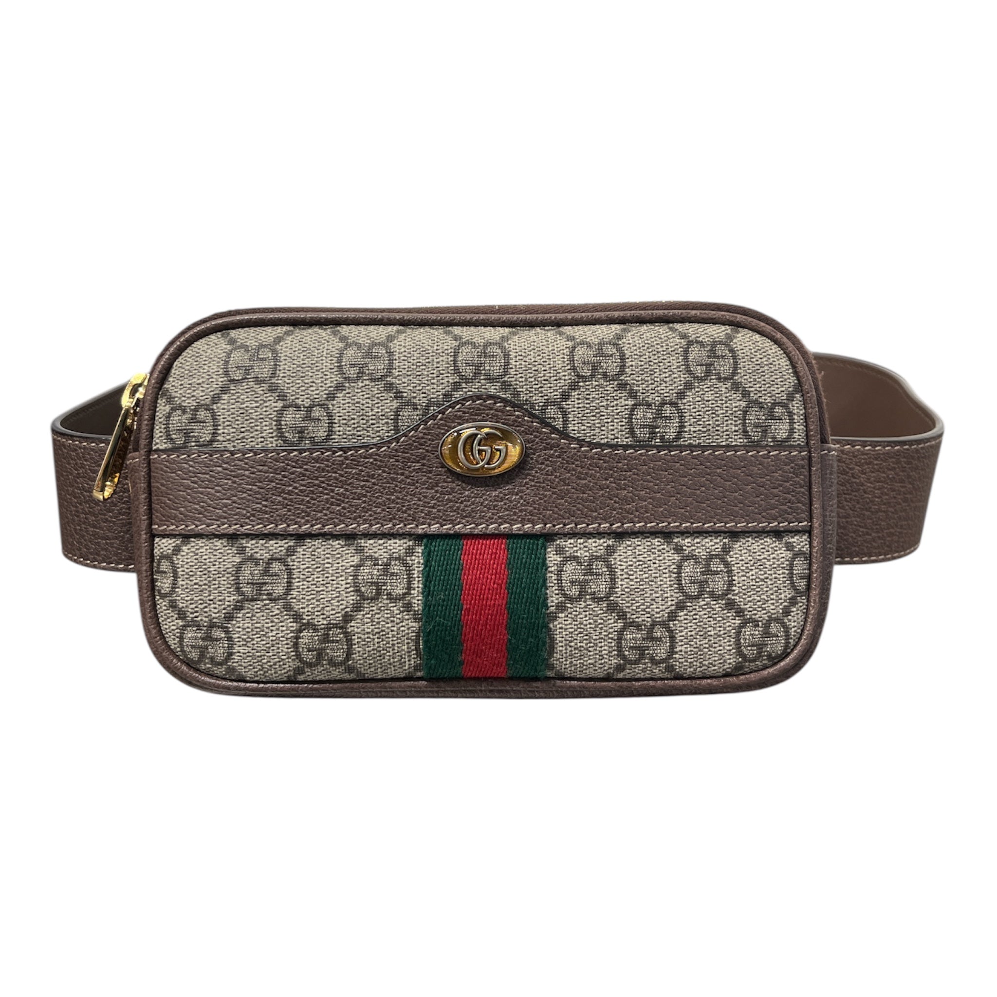 GUCCI/Fanny Pack/Monogram/Leather/KHK/GG SUPREME BELT BAG MINI view 1