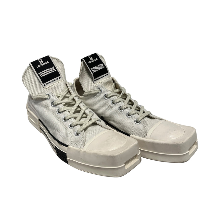 CONVERSE/Rick Owens/Low-Sneakers/US 8/Cotton/WHT/Converse X Rick Owens Turbodrk