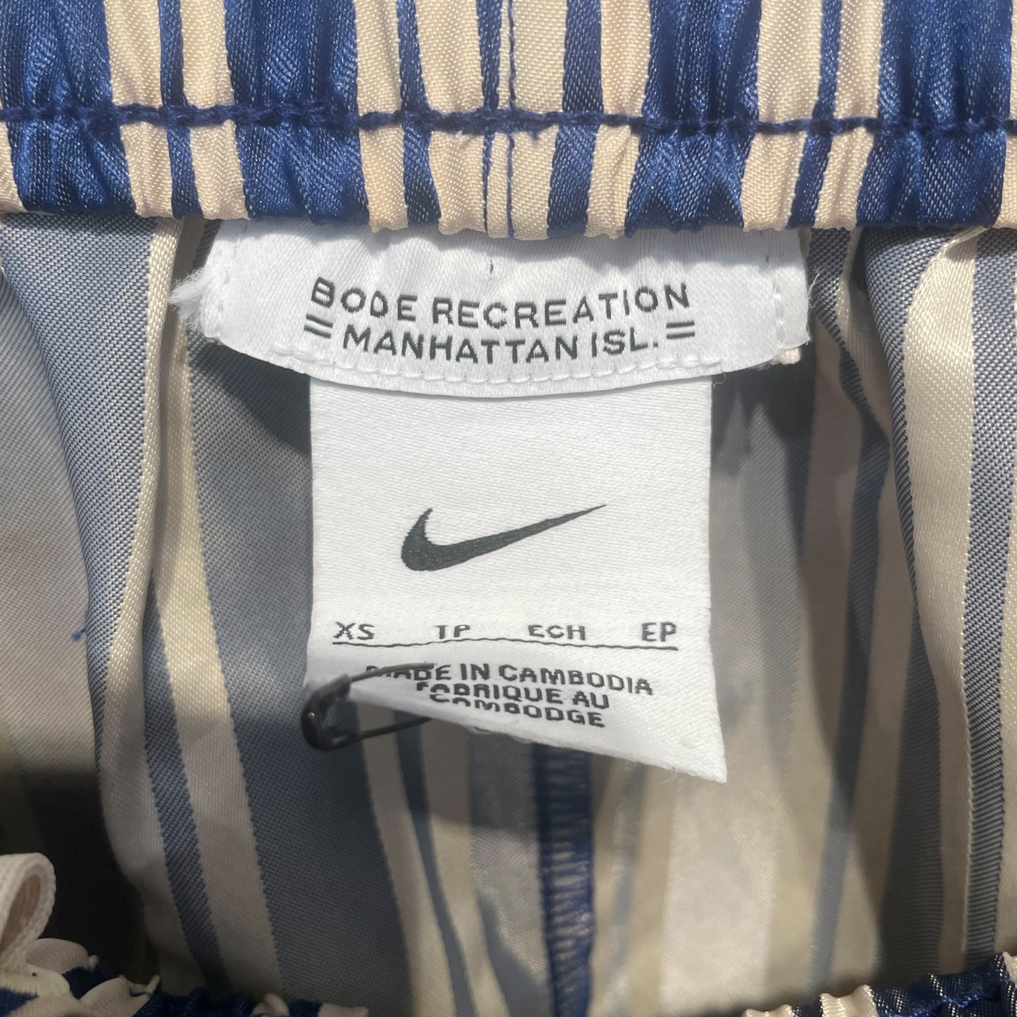 NIKE/BODE/Shorts/XS/Nylon/BLU/Stripe/BLUE AND CREAM STRIPE view 3