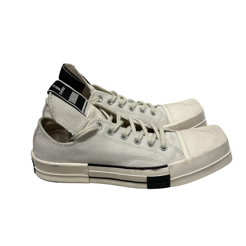 CONVERSE/Rick Owens/Low-Sneakers/US 8/Cotton/WHT/Converse X Rick Owens Turbodrk