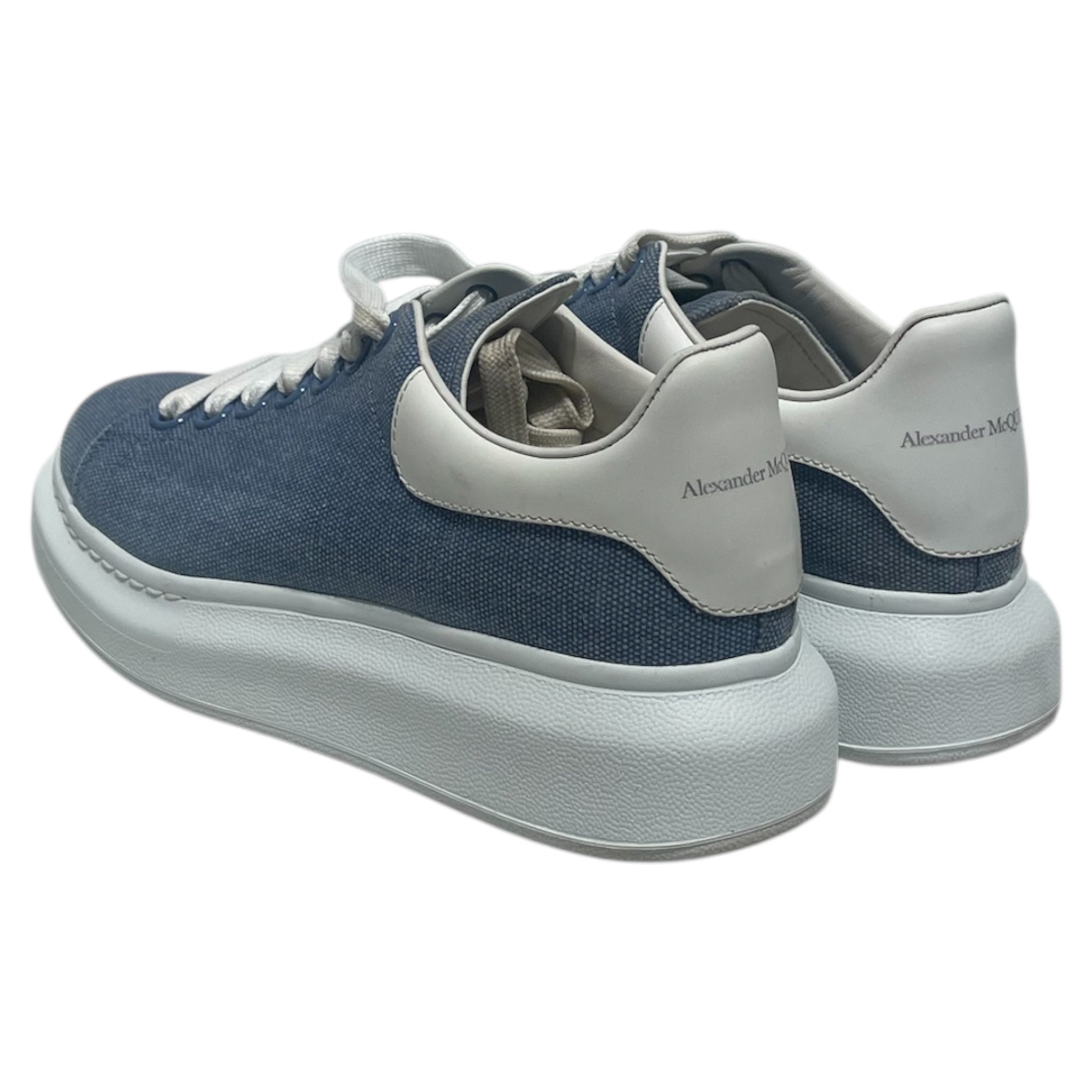 Alexander McQueen/Low-Sneakers/EU 36/Cotton/BLU/Blue Canvas Larry Sneaker view 2