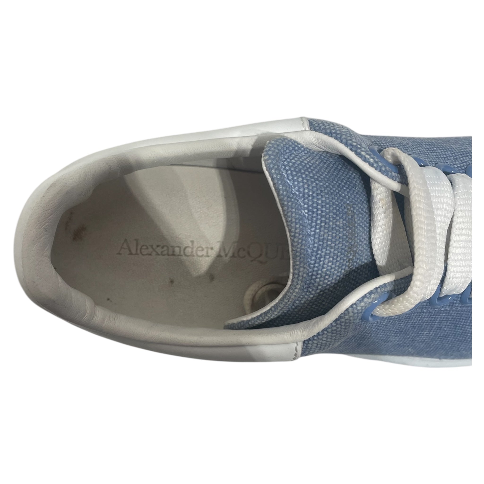 Alexander McQueen/Low-Sneakers/EU 36/Cotton/BLU/Blue Canvas Larry Sneaker view 3