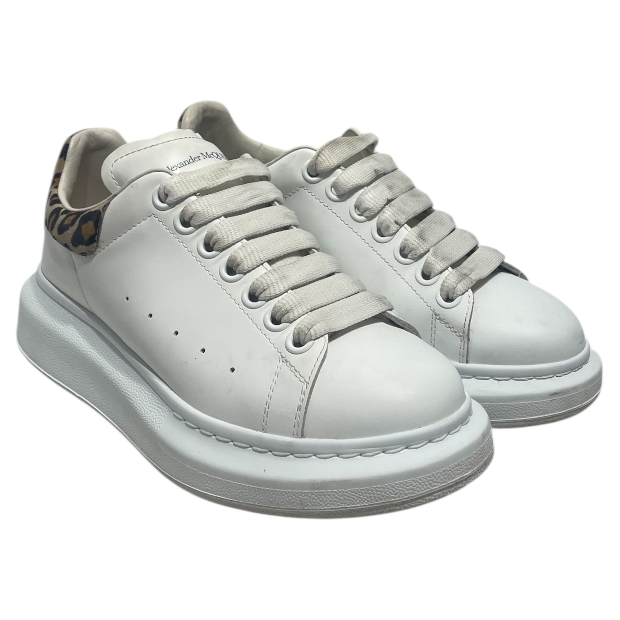 Alexander McQueen/Low-Sneakers/EU 37/Leopard/WHT/Leopard Back Tab Larry Sneaker view 1