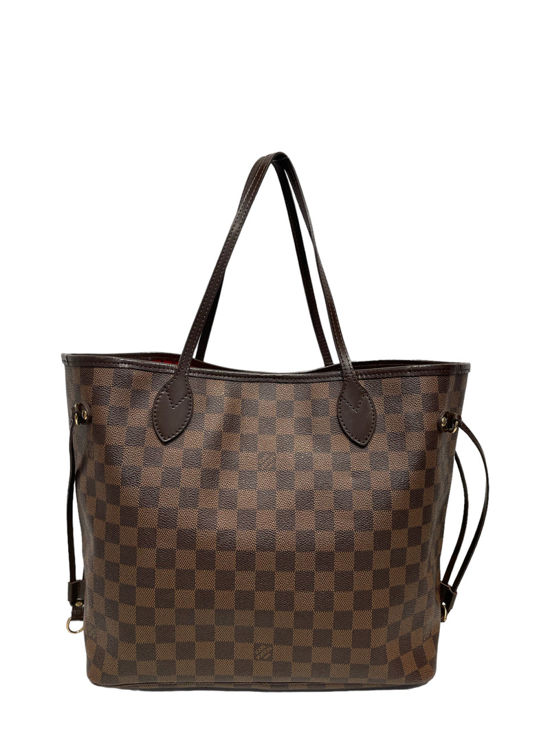 LOUIS VUITTON/Tote Bag/Border/Leather/BRW/neverfull tote damier