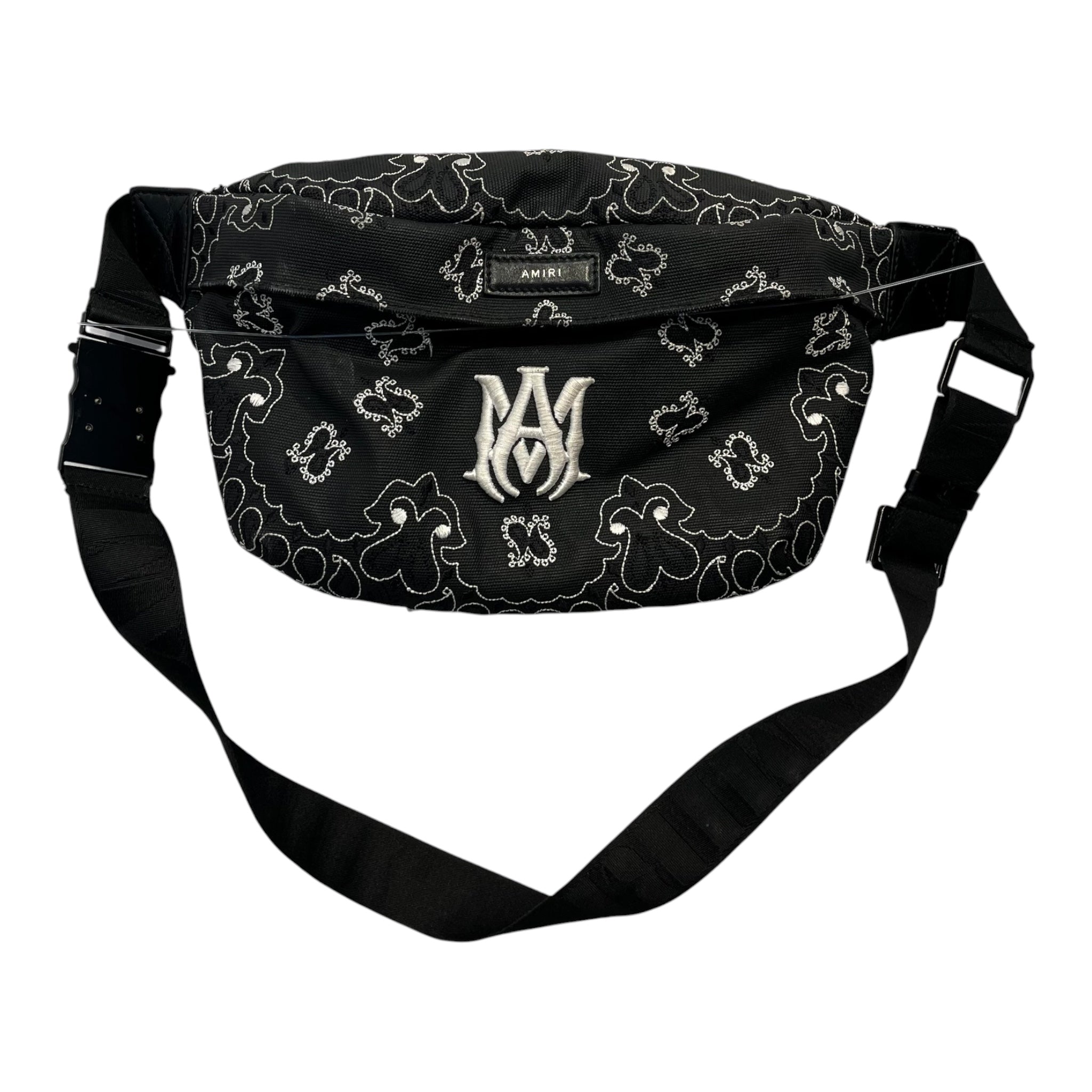 AMIRI/Fanny Pack/Paisley/BLK/canvas bum bag view 1