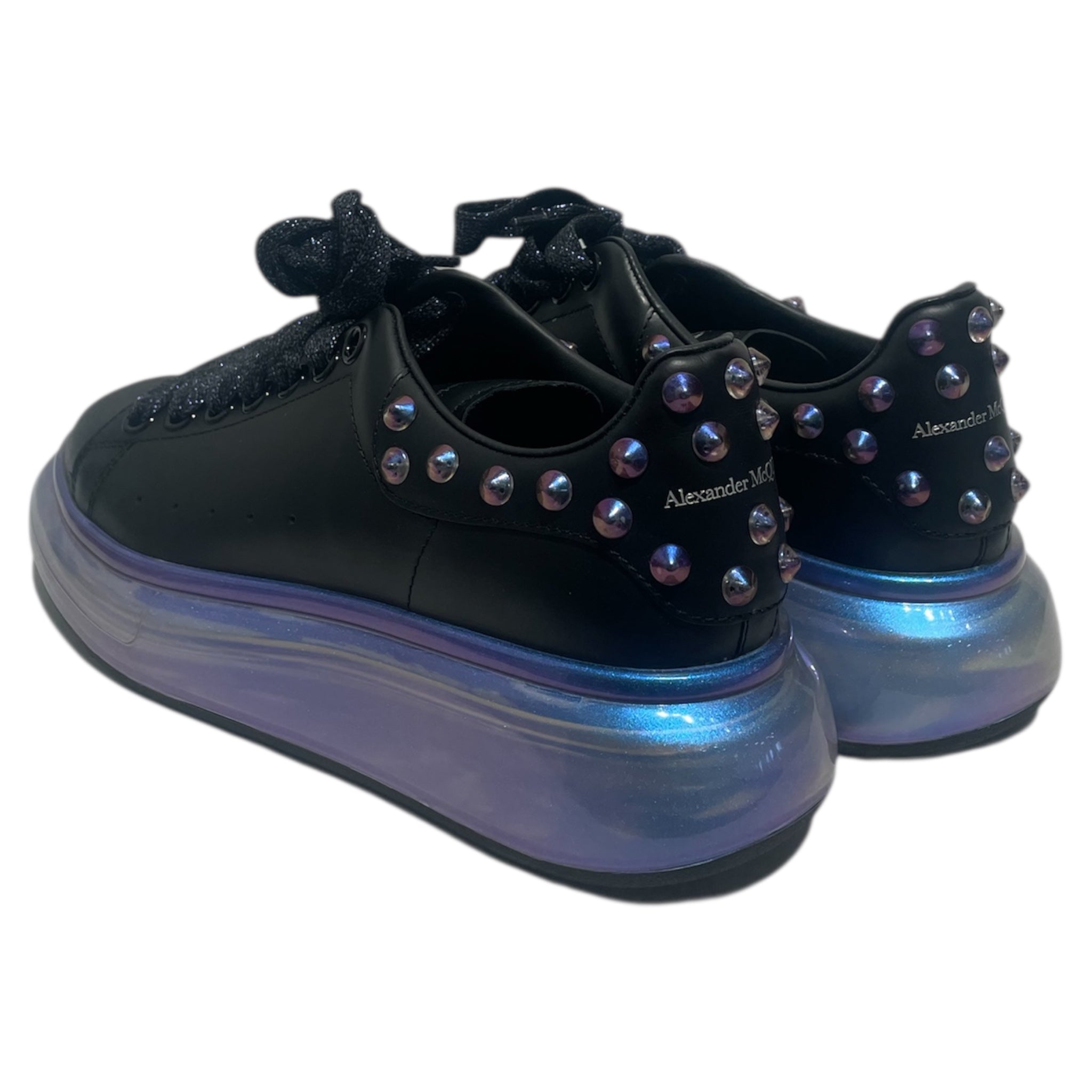 Alexander McQueen/Low-Sneakers/EU 38/BLK/Purple Spike Larry Sneaker view 2