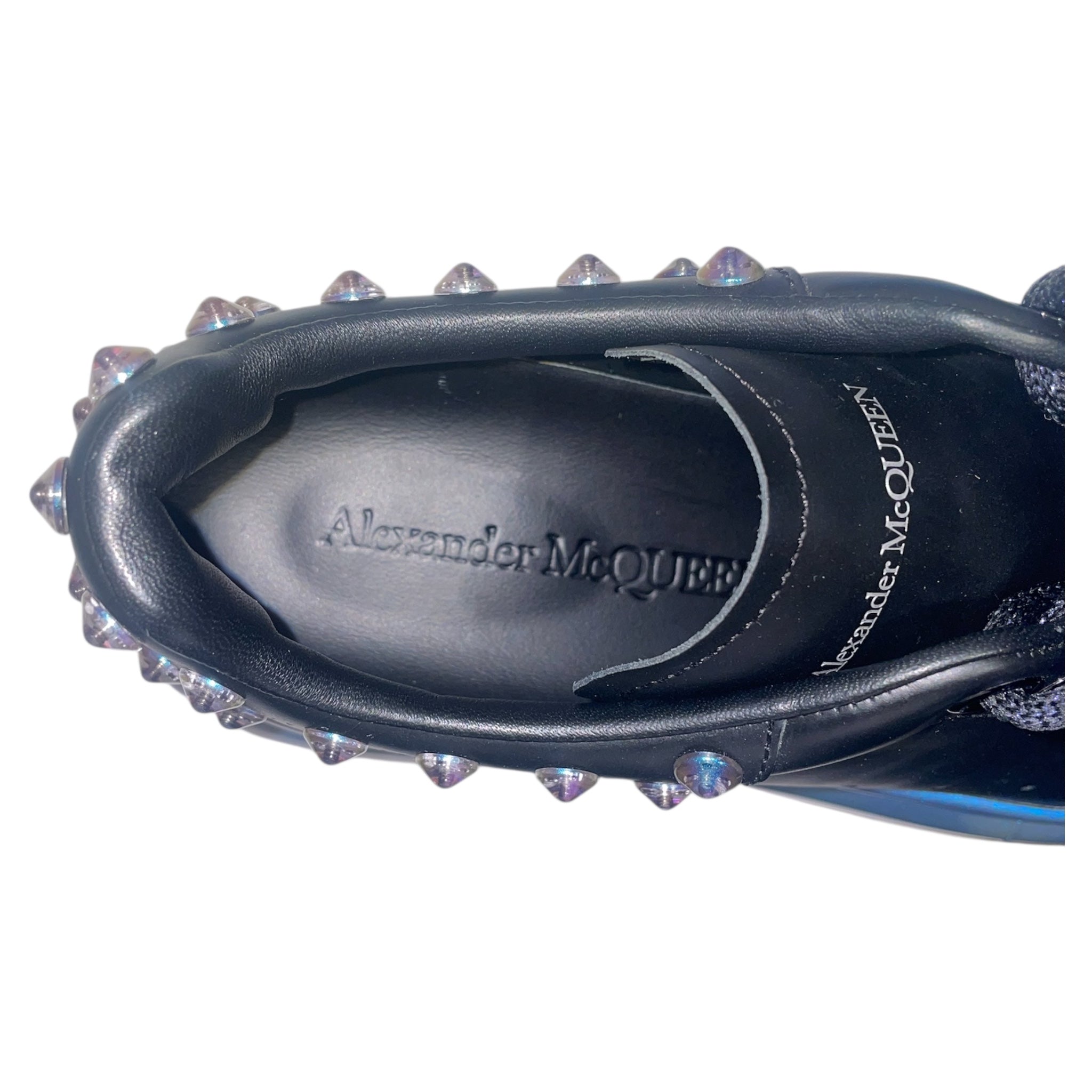 Alexander McQueen/Low-Sneakers/EU 38/BLK/Purple Spike Larry Sneaker view 3
