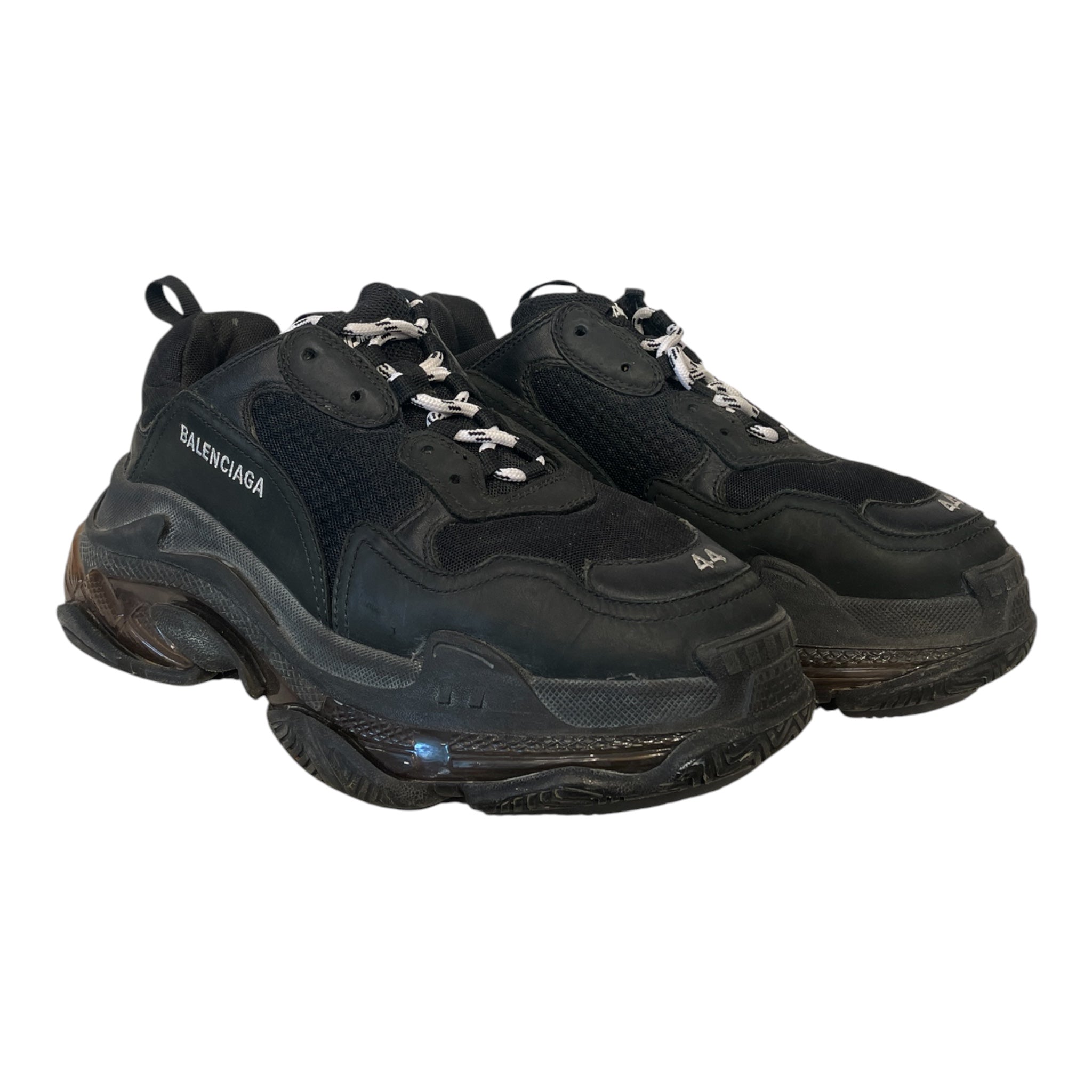 BALENCIAGA/Low-Sneakers/US 10/BLK/TRIPLE S view 1