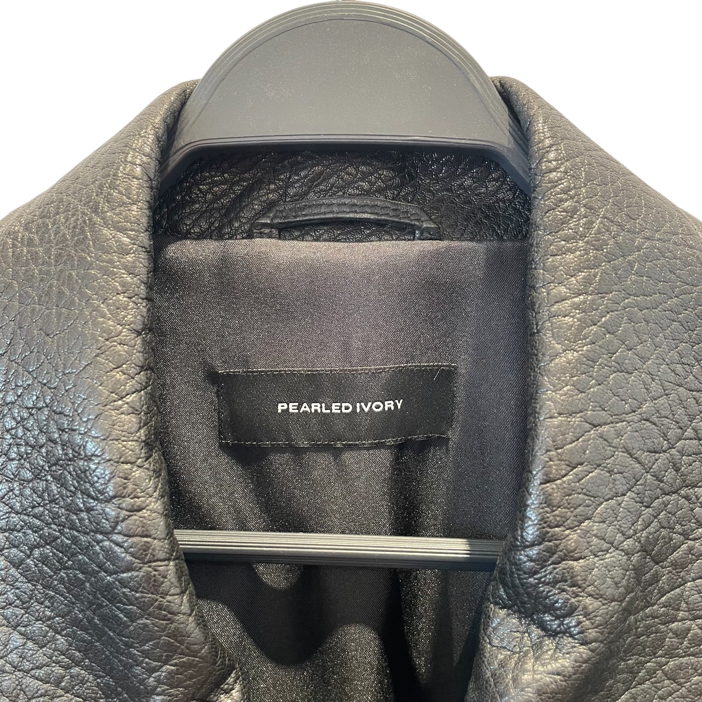 PEARLED IVORY/Leather Jkt/L/Leather/BLK/ view 2