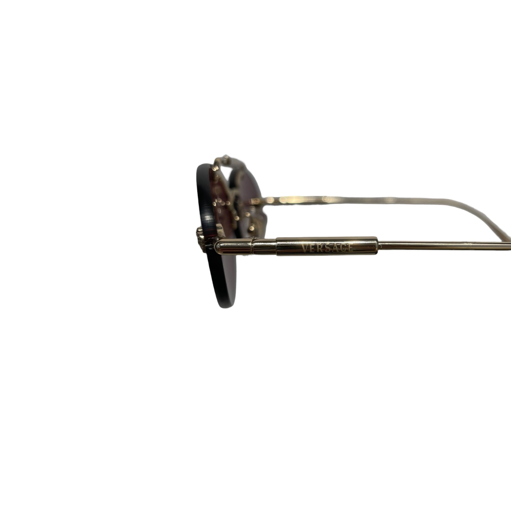 VERSACE/Sunglasses/Metal/RED/Oval/L's/FRAMLESS OVAL ROSE TINT view 3
