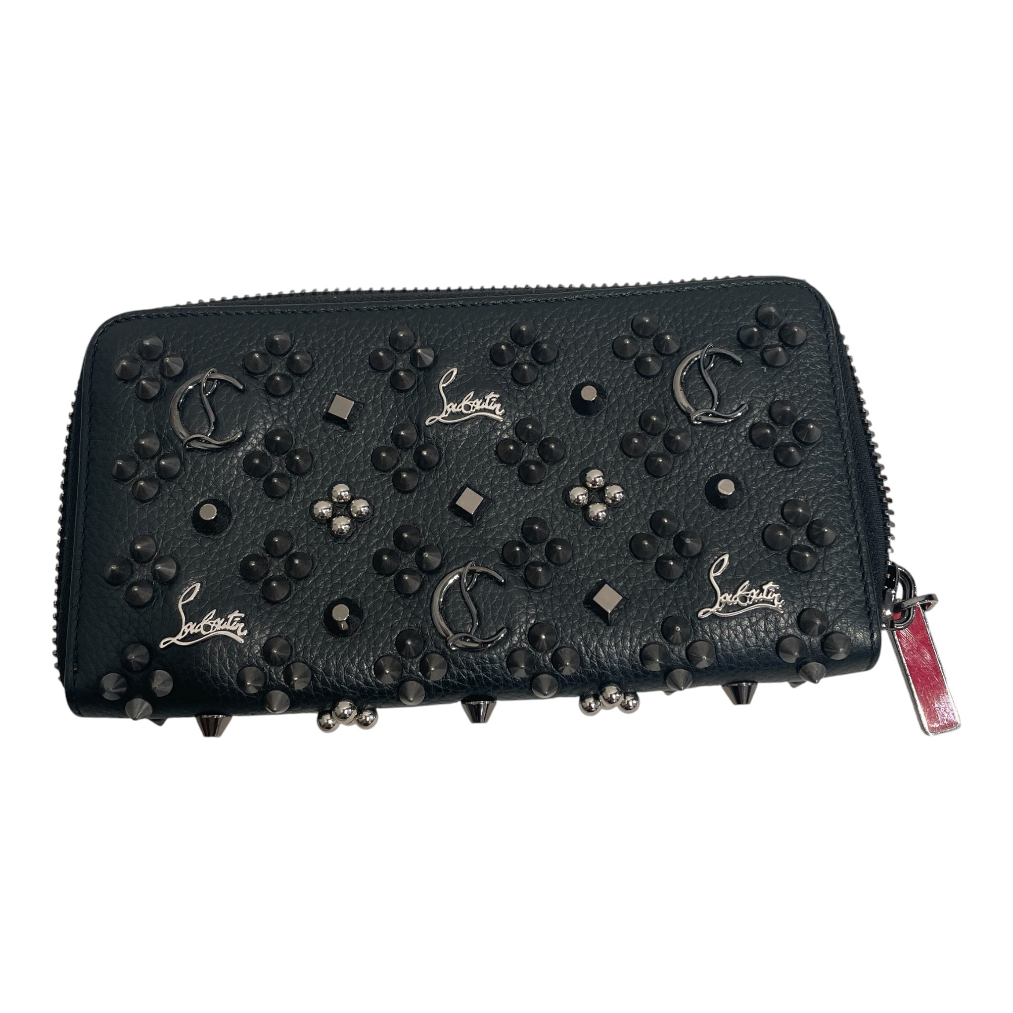 Christian Louboutin/Long Wallet/All Over Print/Leather/BLK/L's/studded view 1