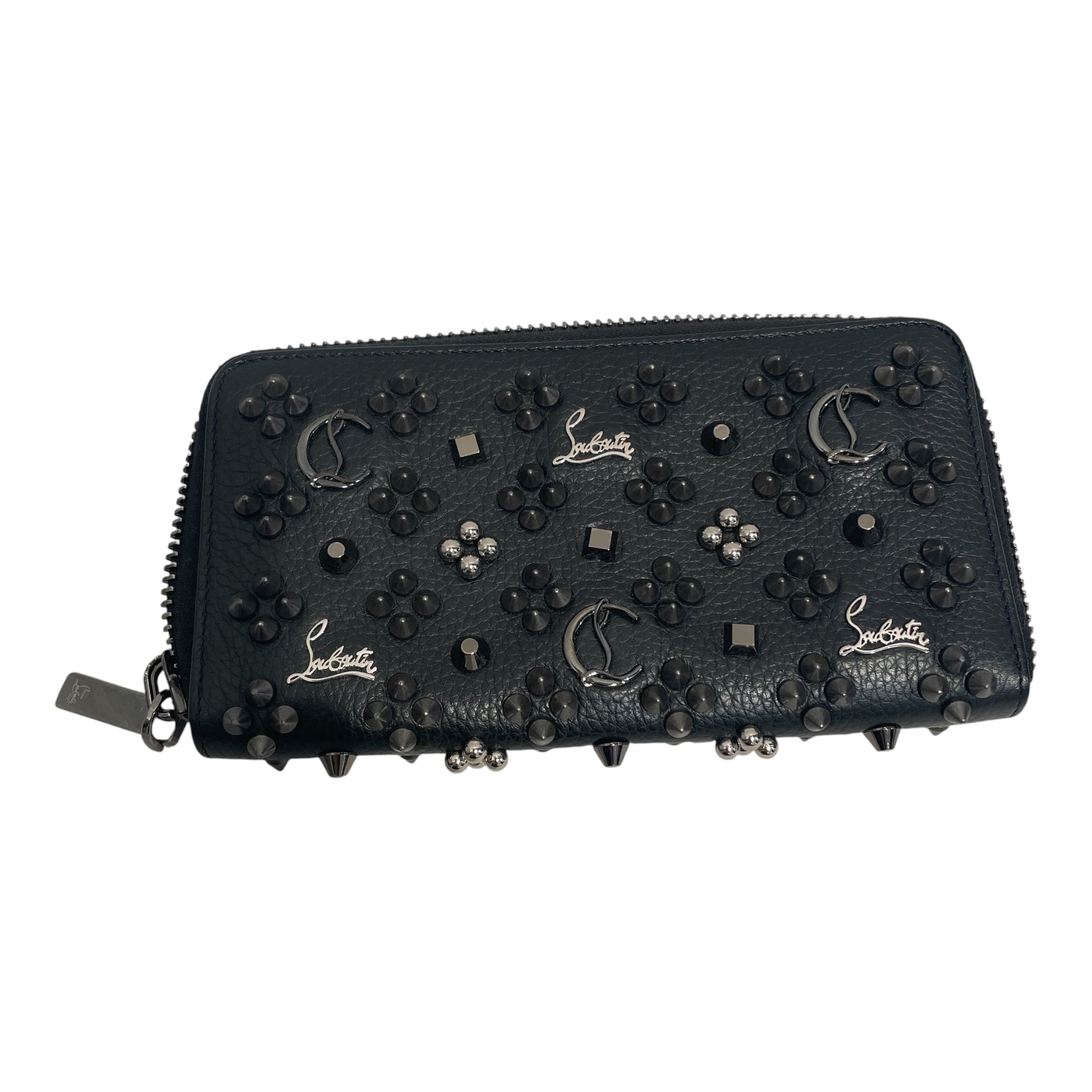 Christian Louboutin/Long Wallet/All Over Print/Leather/BLK/L's/studded view 2