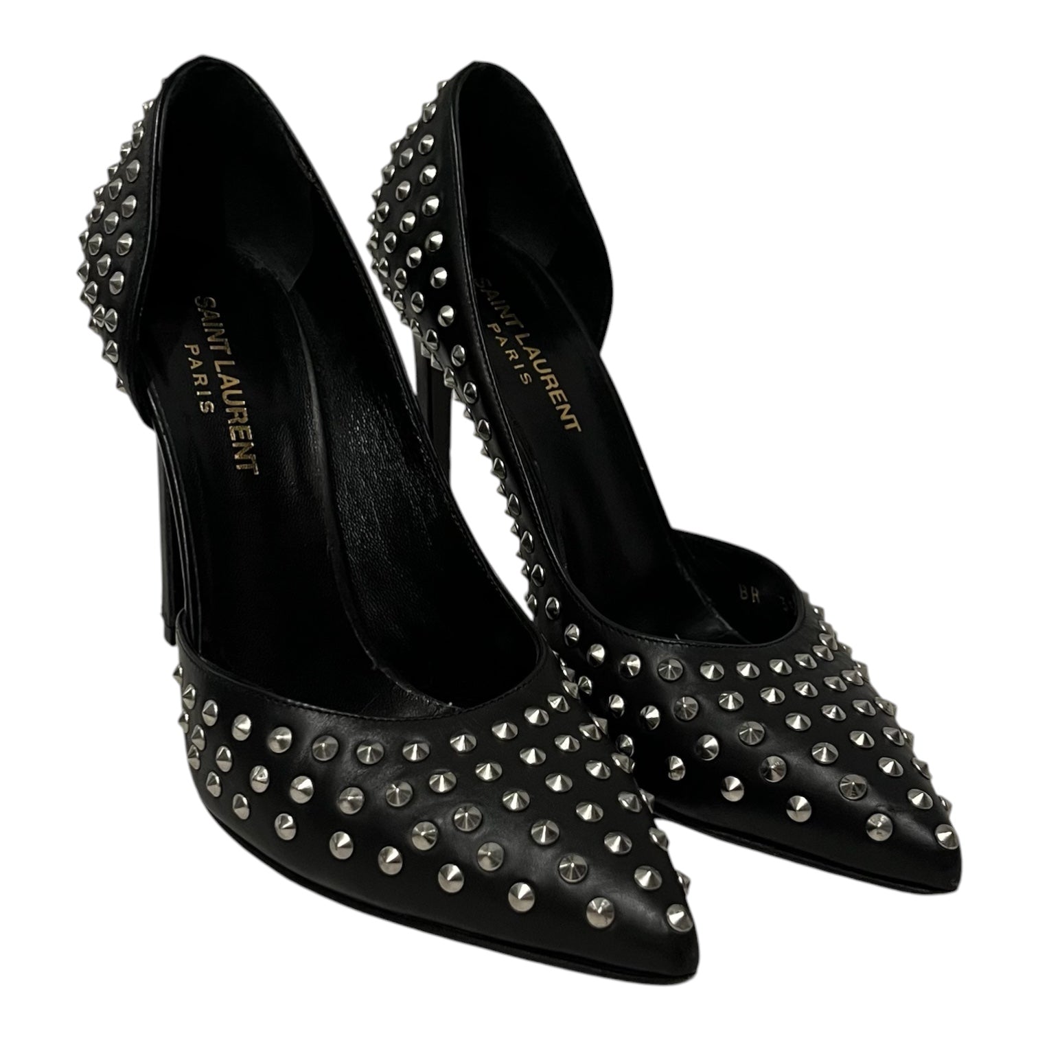 SAINT LAURENT/Heels/EU 37.5/BLK/studded view 1