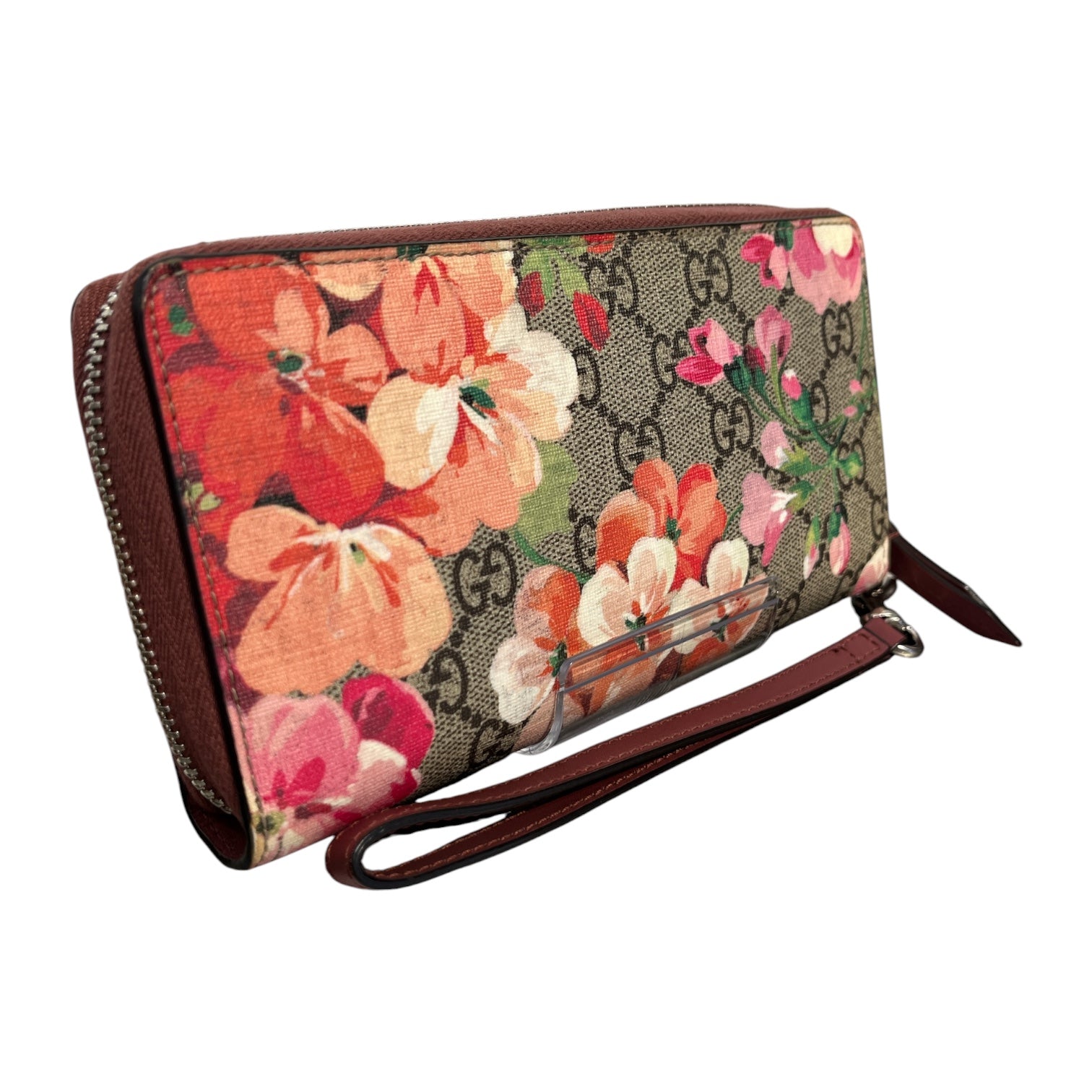 GUCCI/Long Wallet/Monogram/Leather/PNK/PINK FLORAL BLOOMS WALLET view 2