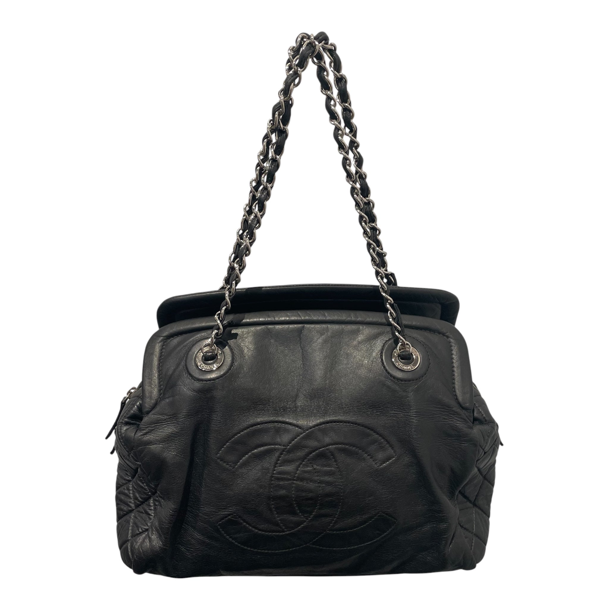CHANEL/Hand Bag/Leather/BLK/TIMELESS CC FRAME view 1