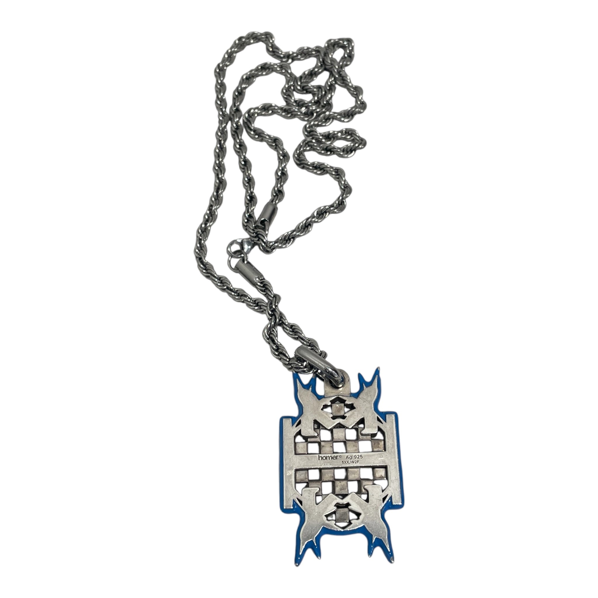 homer/Necklace/Stainless/SLV/M's/H-Crest Pendant view 2