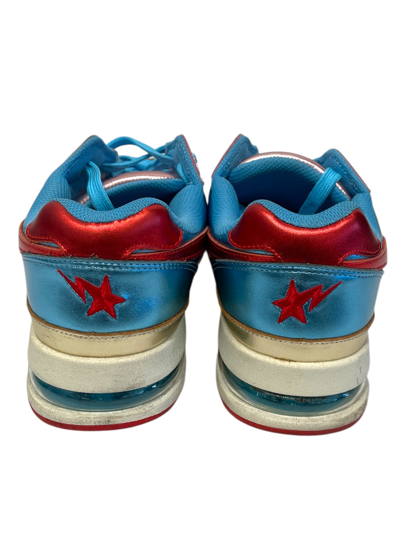 A BATHING APE/Low-Sneakers/US 9/Leather/MLT/Roadsta Rd Pink Blue