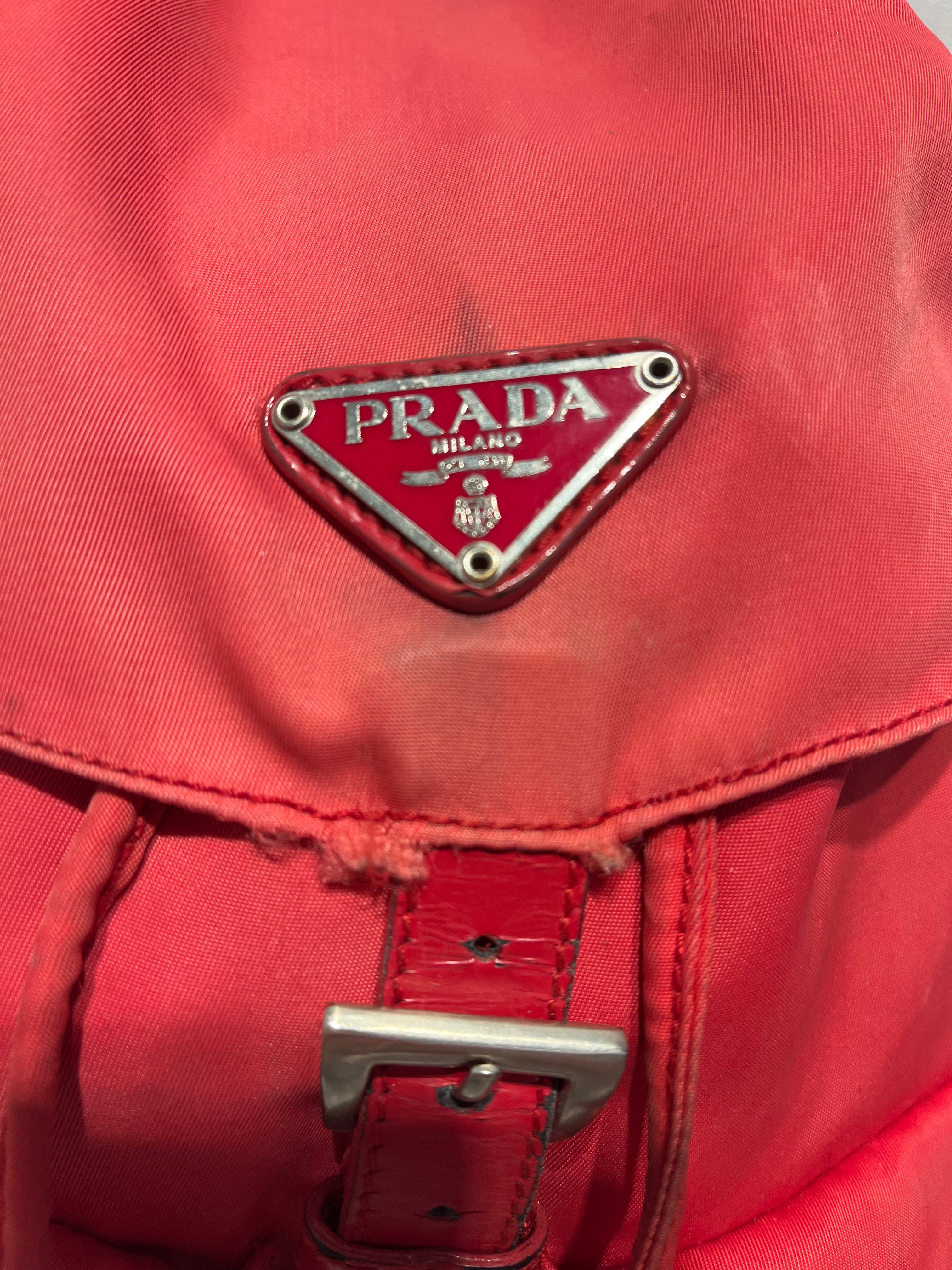PRADA/Backpack/Nylon/RED/32 view 5