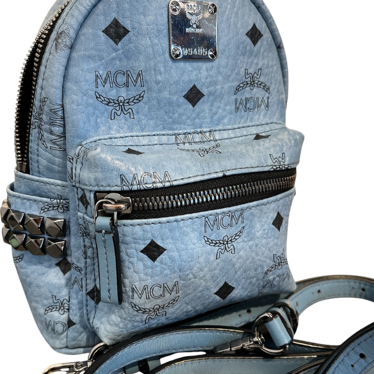 MCM/Backpack/Leather/BLU/VISETOS STARK SIDE STUD view 5