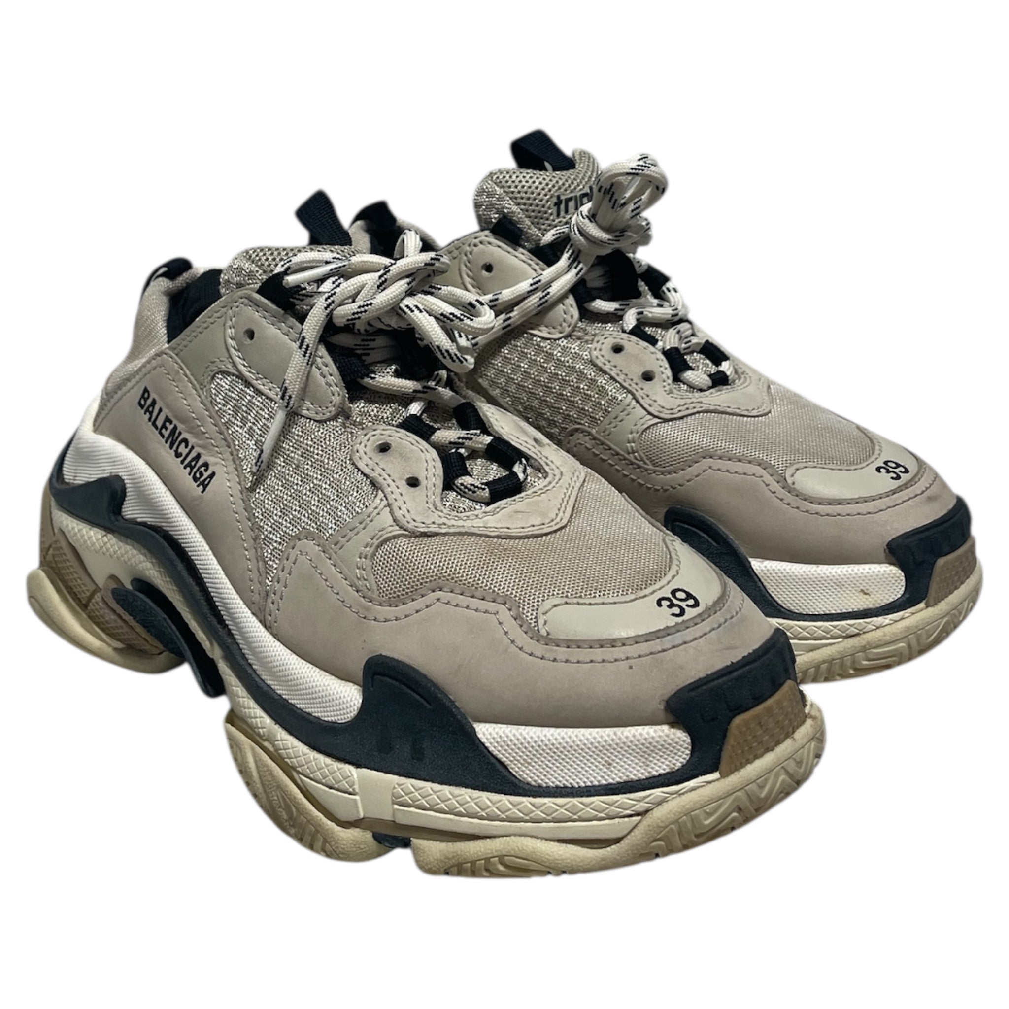 BALENCIAGA/Low-Sneakers/EU 39/GRY/Triple S All Grey view 1