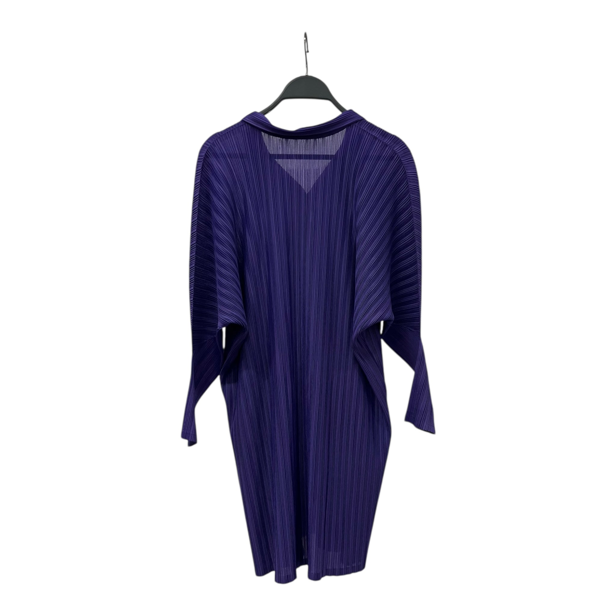 PLEATS PLEASE ISSEY MIYAKE/LS Shirt/5/Polyester/PPL/3/4 SLEEVES/SNAP BUTTON COLLAR view 2