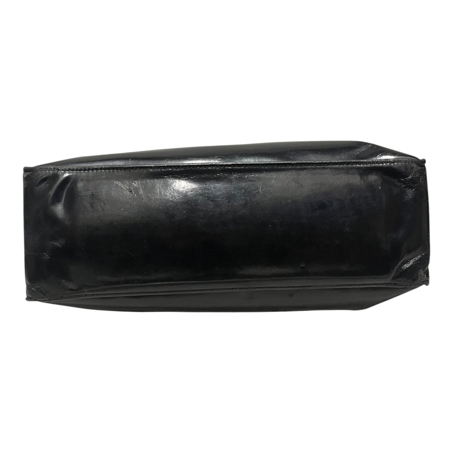 CHANEL/Tote Bag/Leather/BLK/vintage patent leather CC view 4