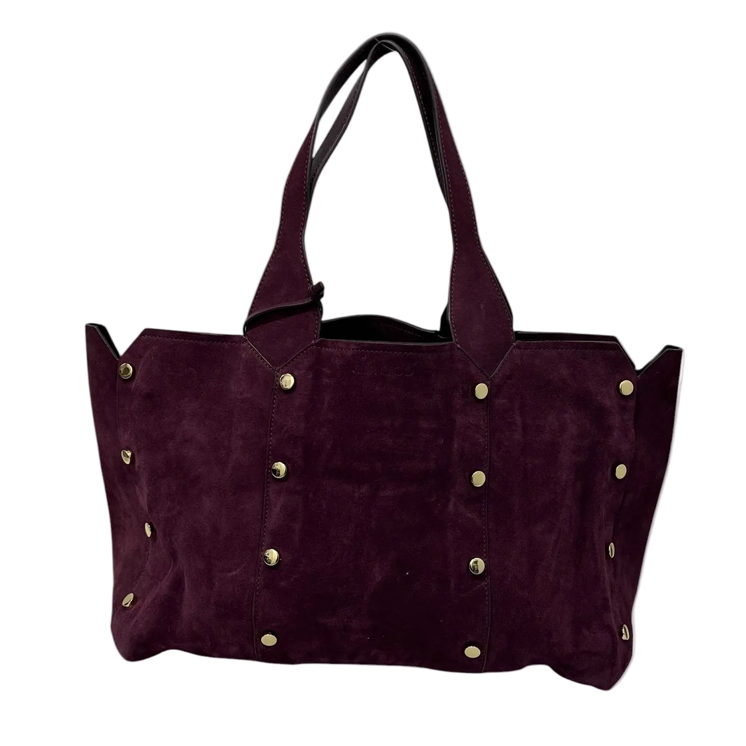 JIMMY CHOO/Hand Bag/Suede/PPL/BIG SUEDE TOTE W/ GOLD STUDS view 2