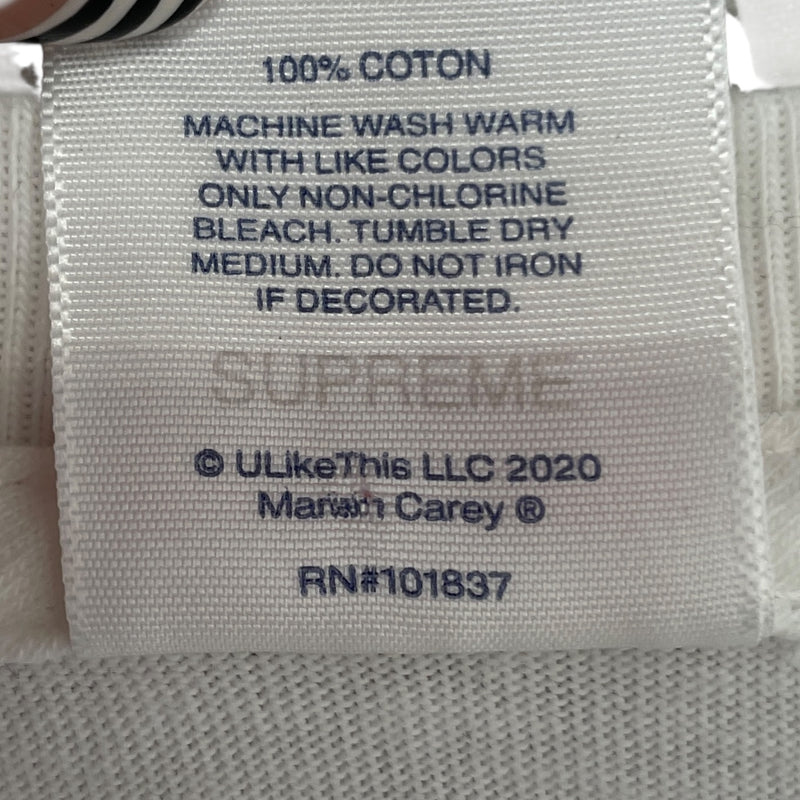 Supreme/T-Shirt/M/Cotton/WHT/Graphic/MARIAH CAREY CHRISTMAS
