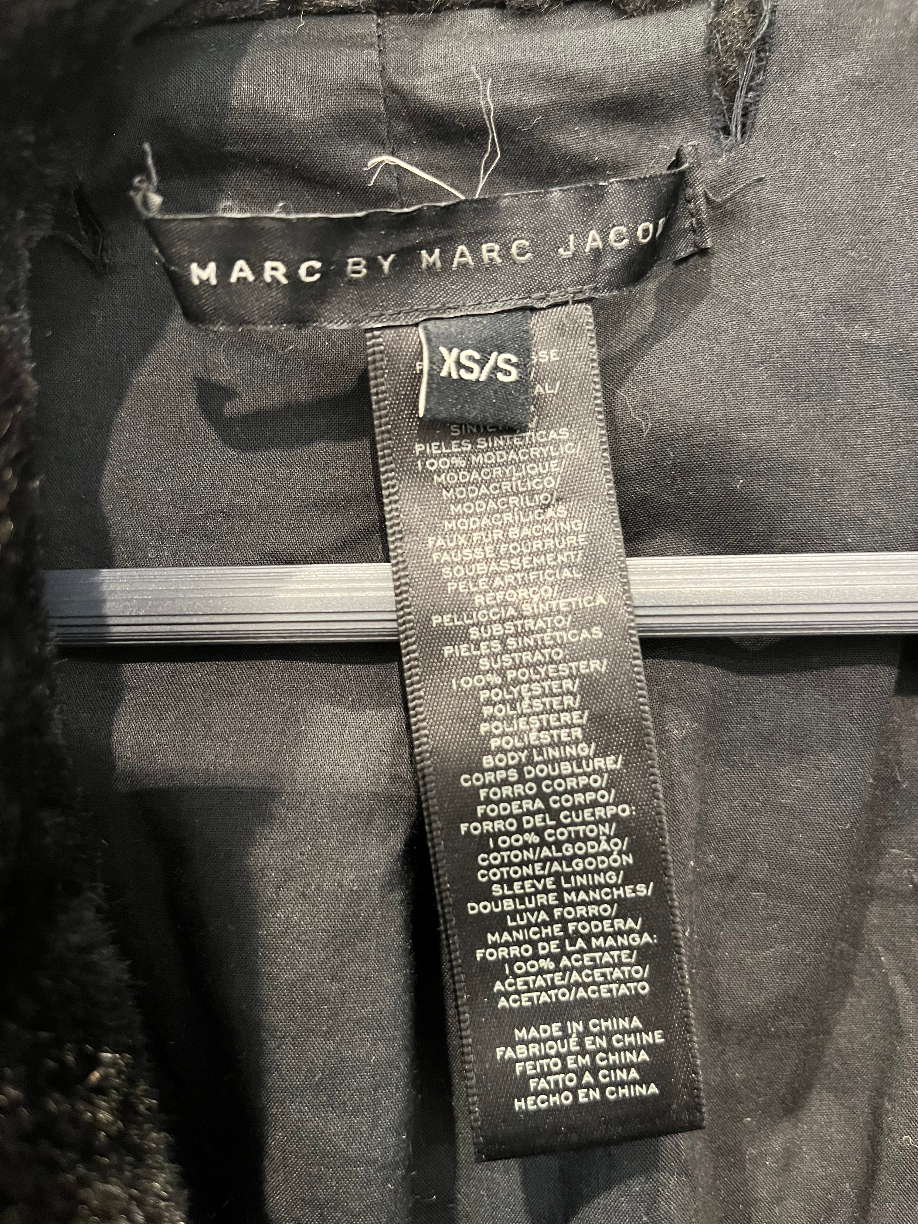 MARC BY MARC JACOBS/Coat/XS/Fake Fur/BLK/Big Silhouette/RN103927 plush faux fur coat view 3