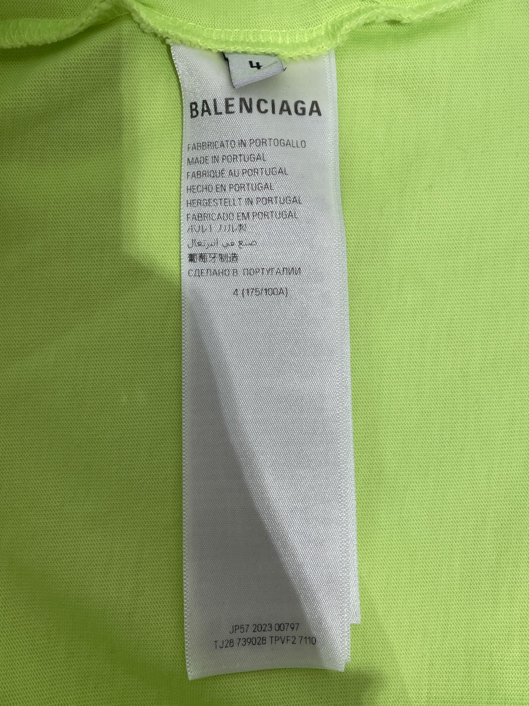 BALENCIAGA/T-Shirt/4/Cotton/GRN/Graphic/3b sport logo view 4