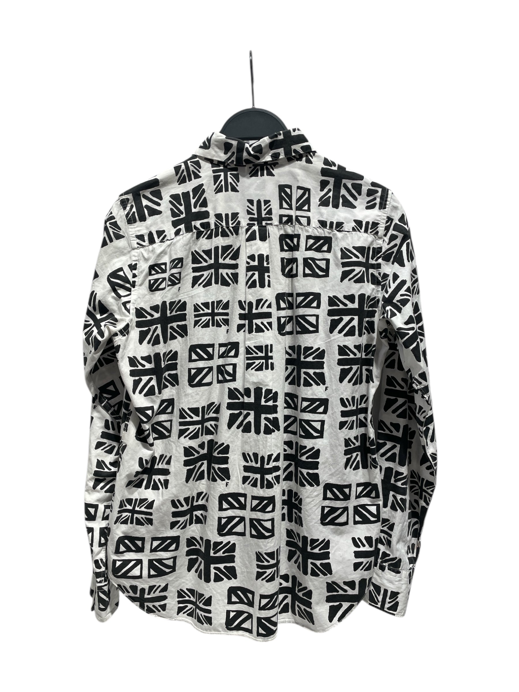 BLACK COMME des GARCONS/LS Shirt/XS/Cotton/WHT/Polka Dot Union Jack Shirt view 2