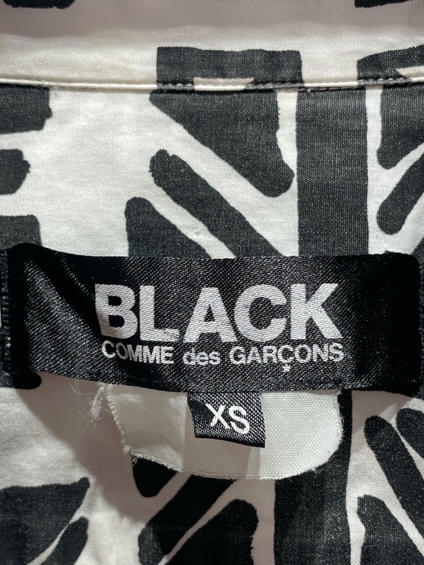 BLACK COMME des GARCONS/LS Shirt/XS/Cotton/WHT/Polka Dot Union Jack Shirt view 3