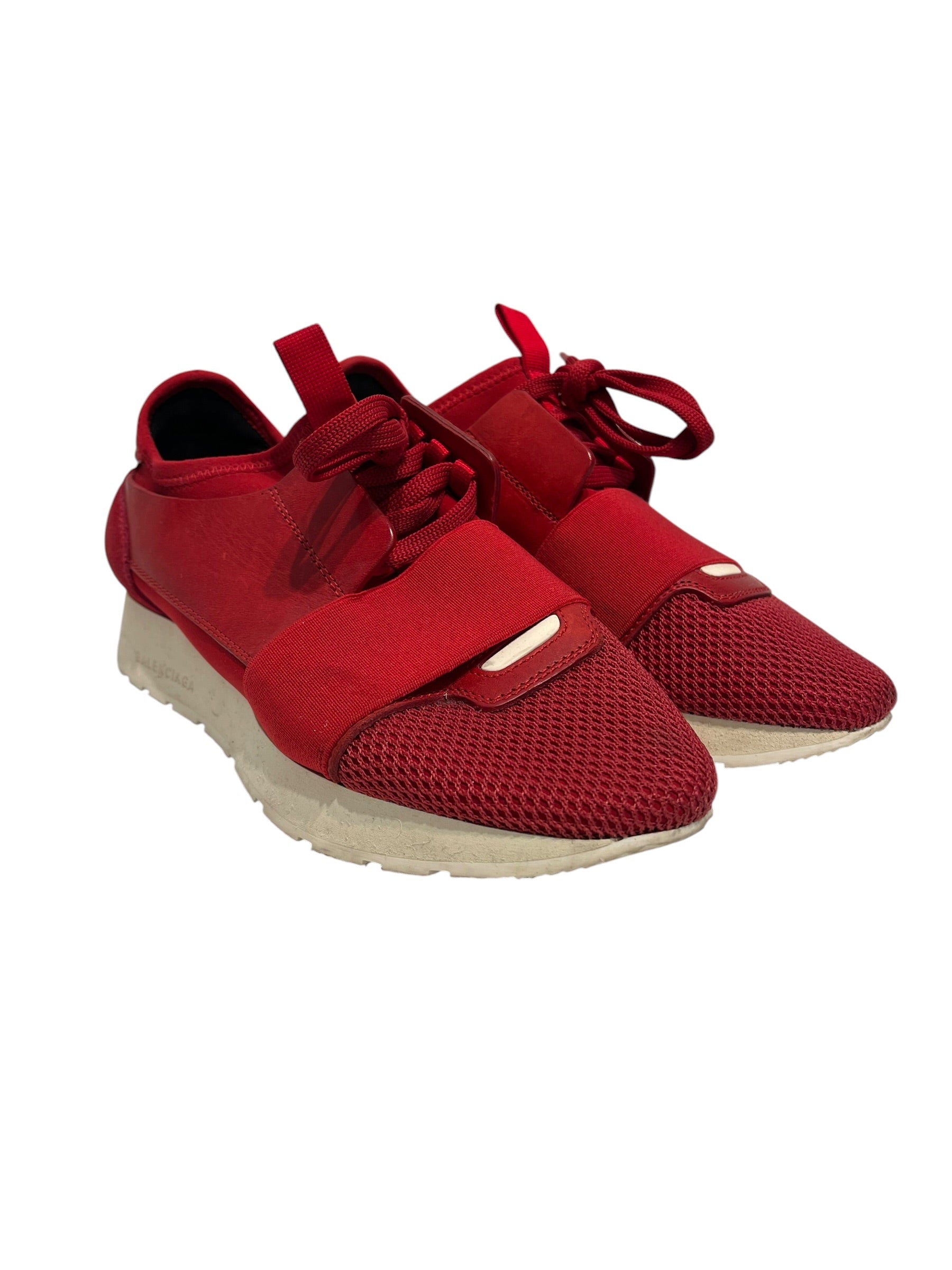 BALENCIAGA/Low-Sneakers/EU 36/RED/low race runner view 1