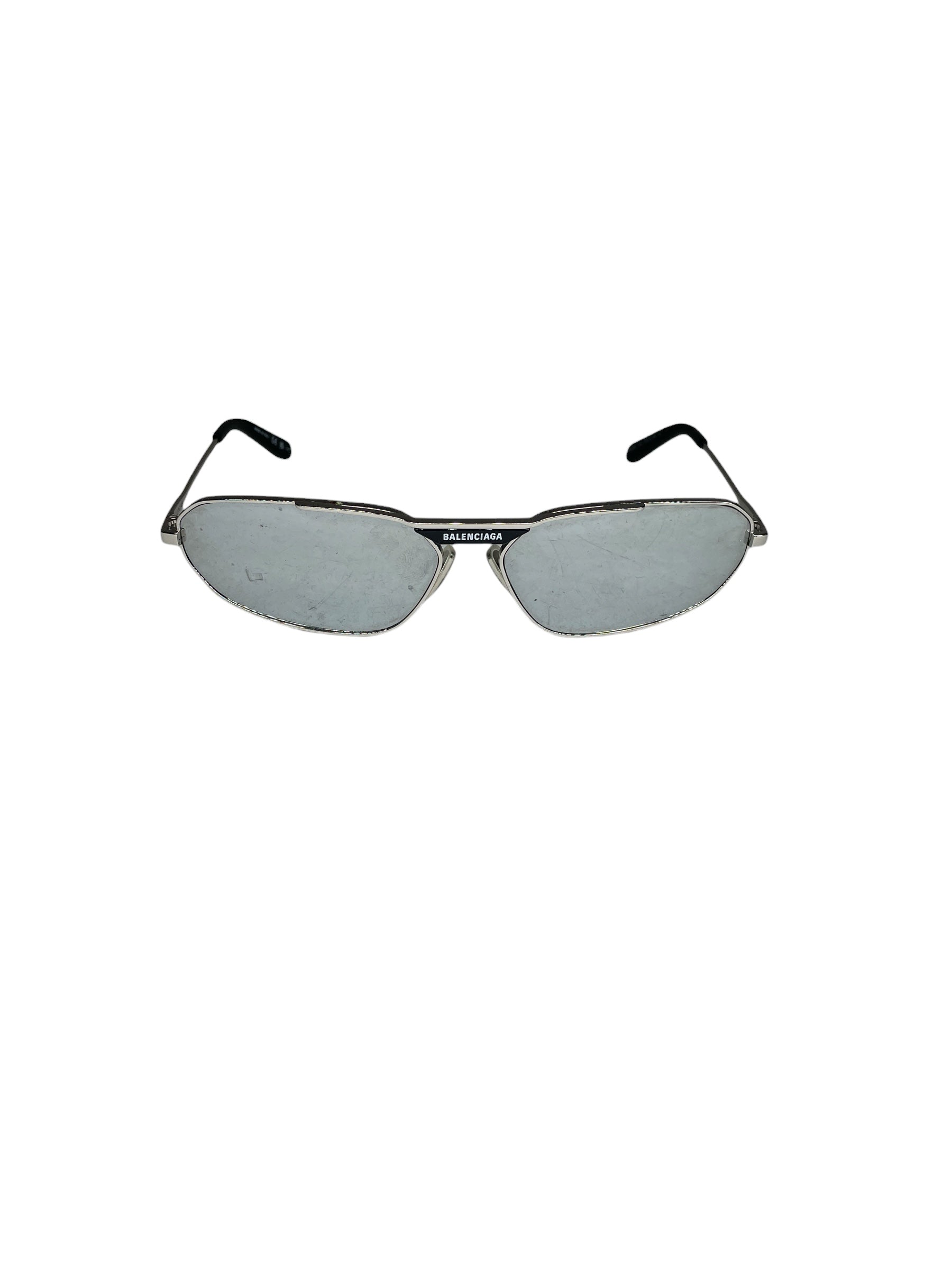 BALENCIAGA/Sunglasses/Celluloid/SLV/GLASSES view 1