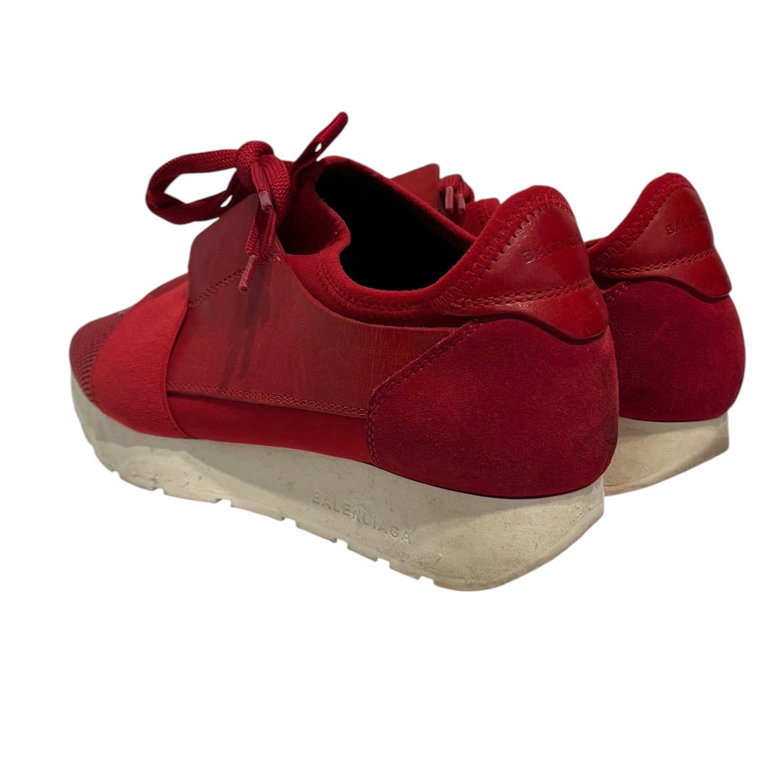 BALENCIAGA/Low-Sneakers/EU 36/RED/low race runner view 2