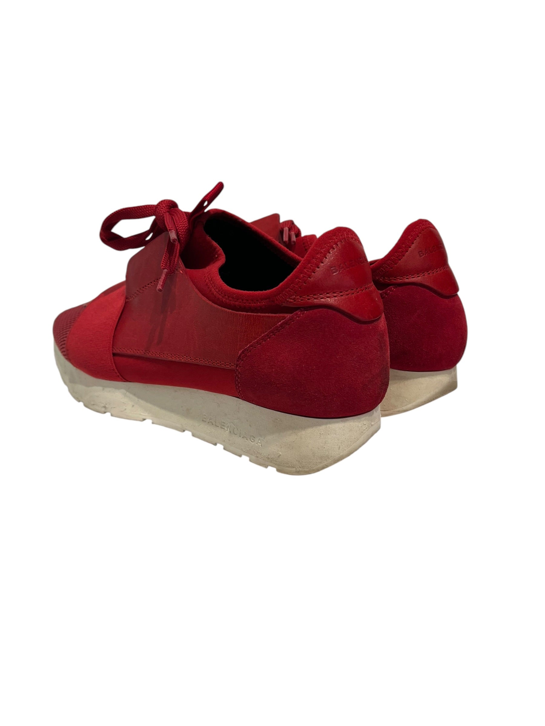 BALENCIAGA/Low-Sneakers/EU 36/RED/low race runner view 2
