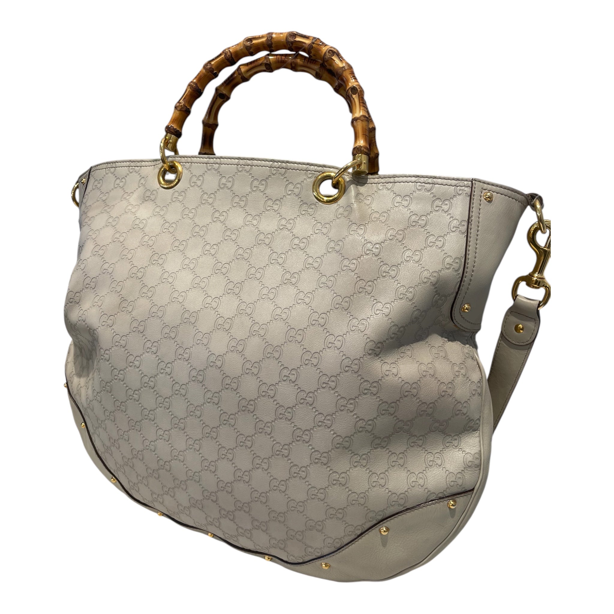 GUCCI/Hand Bag/Monogram/Leather/BEG/Signature Peggy Guccissima view 2