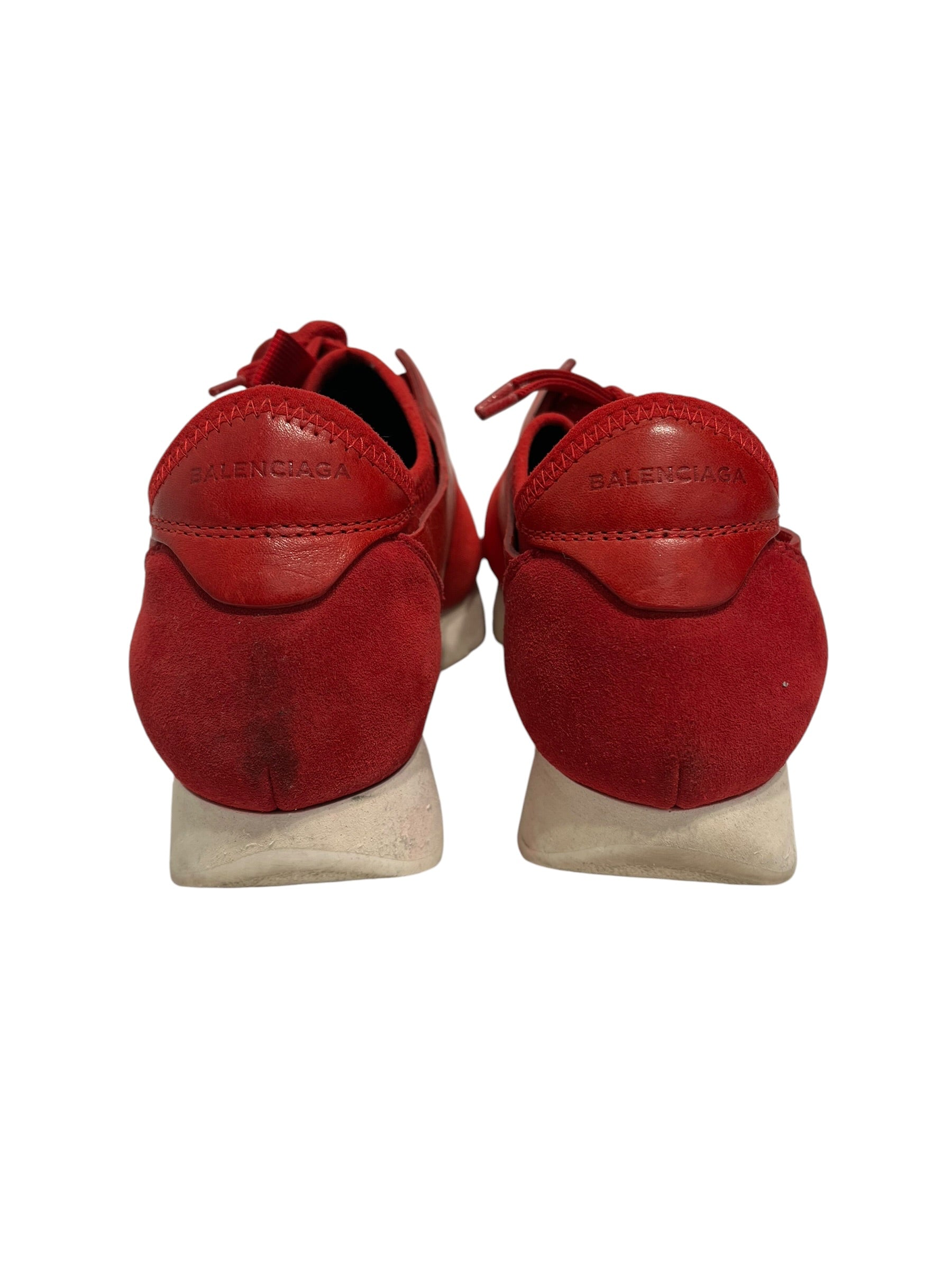 BALENCIAGA/Low-Sneakers/EU 36/RED/low race runner view 3