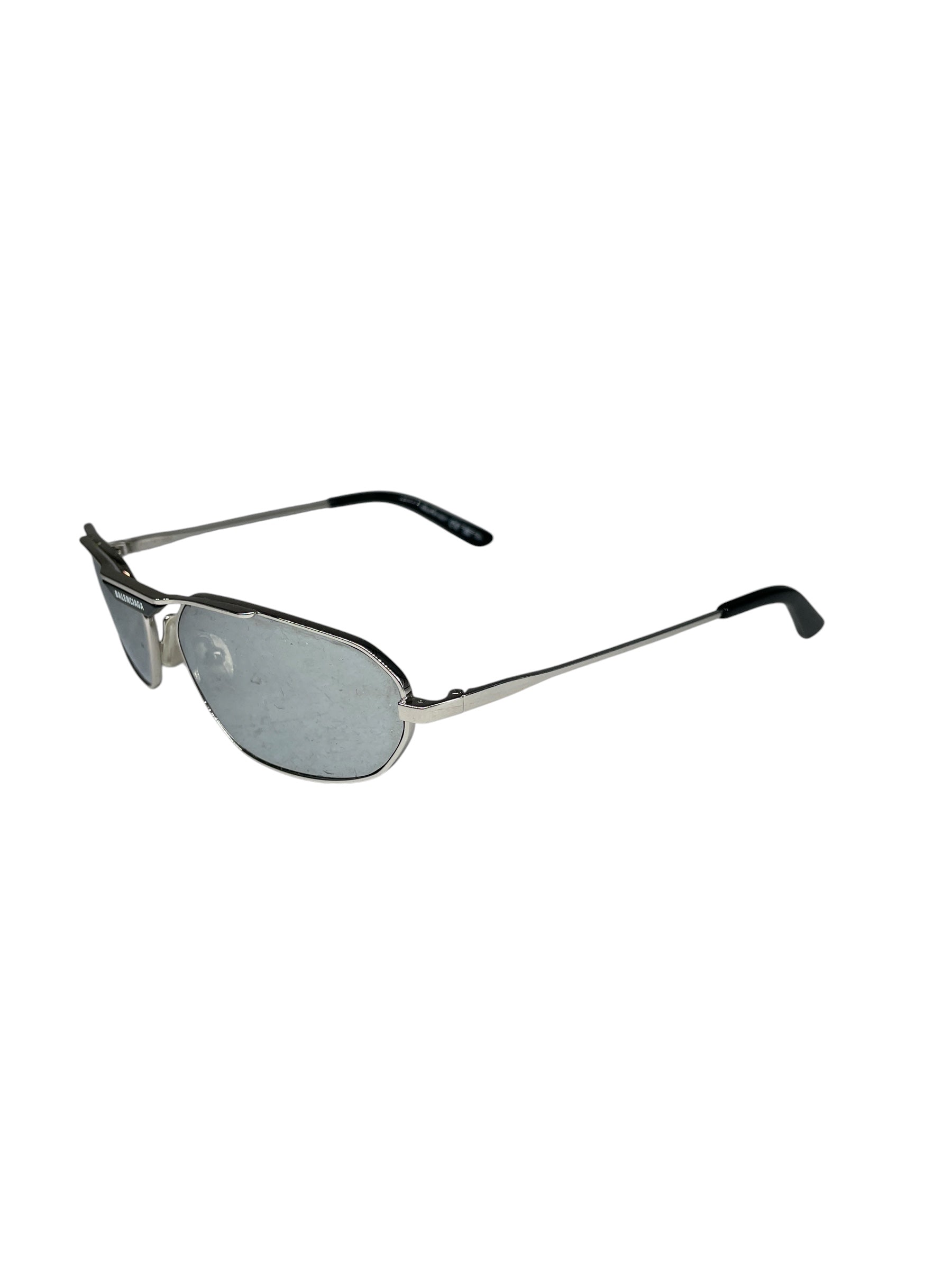 BALENCIAGA/Sunglasses/Celluloid/SLV/GLASSES view 3