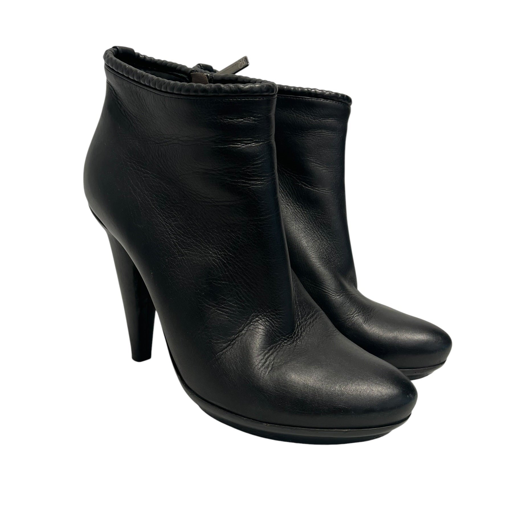 BOTTEGA VENETA/Booties/EU 38/Leather/BLK/ view 1