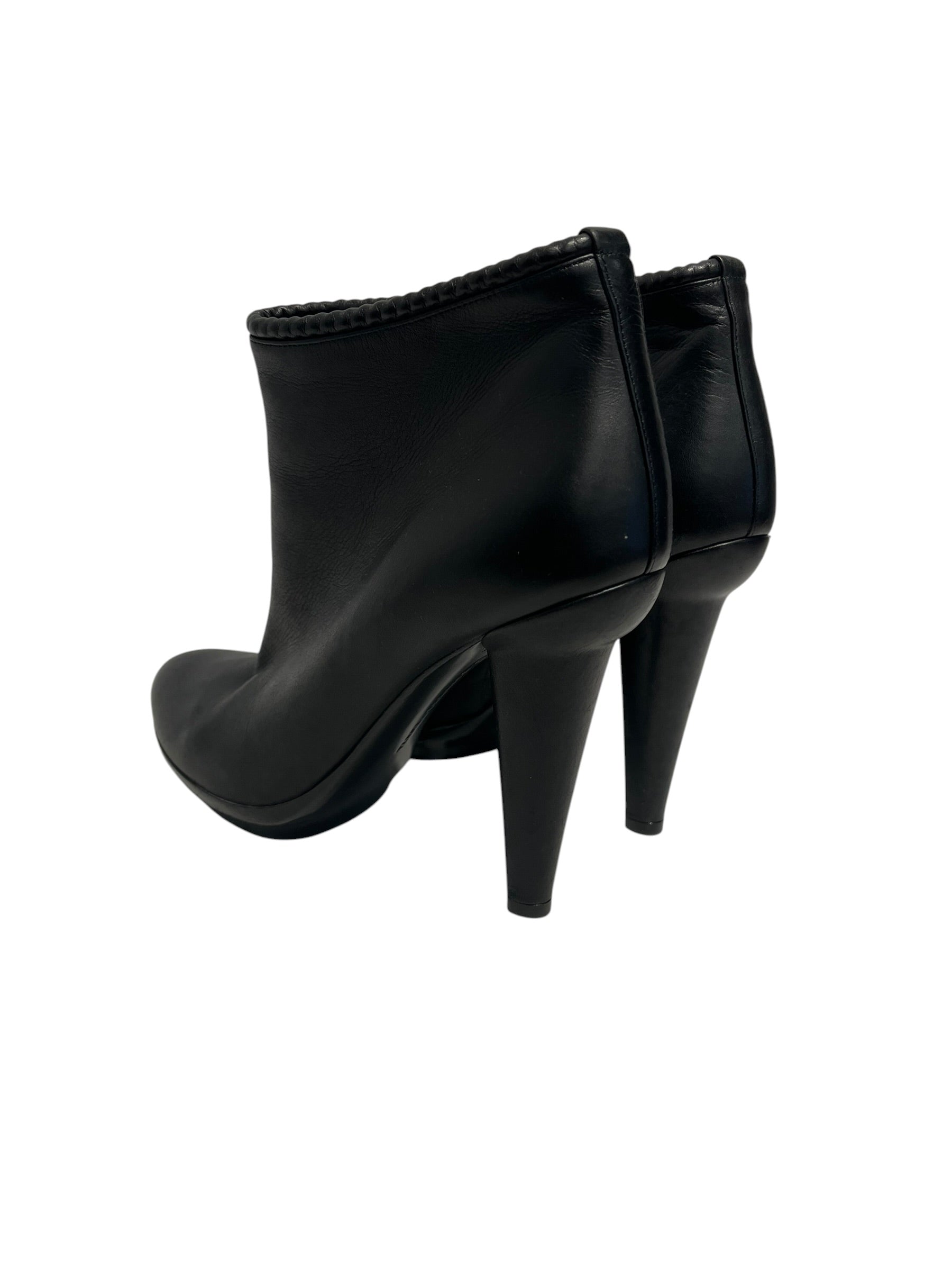 BOTTEGA VENETA/Booties/EU 38/Leather/BLK/ view 2