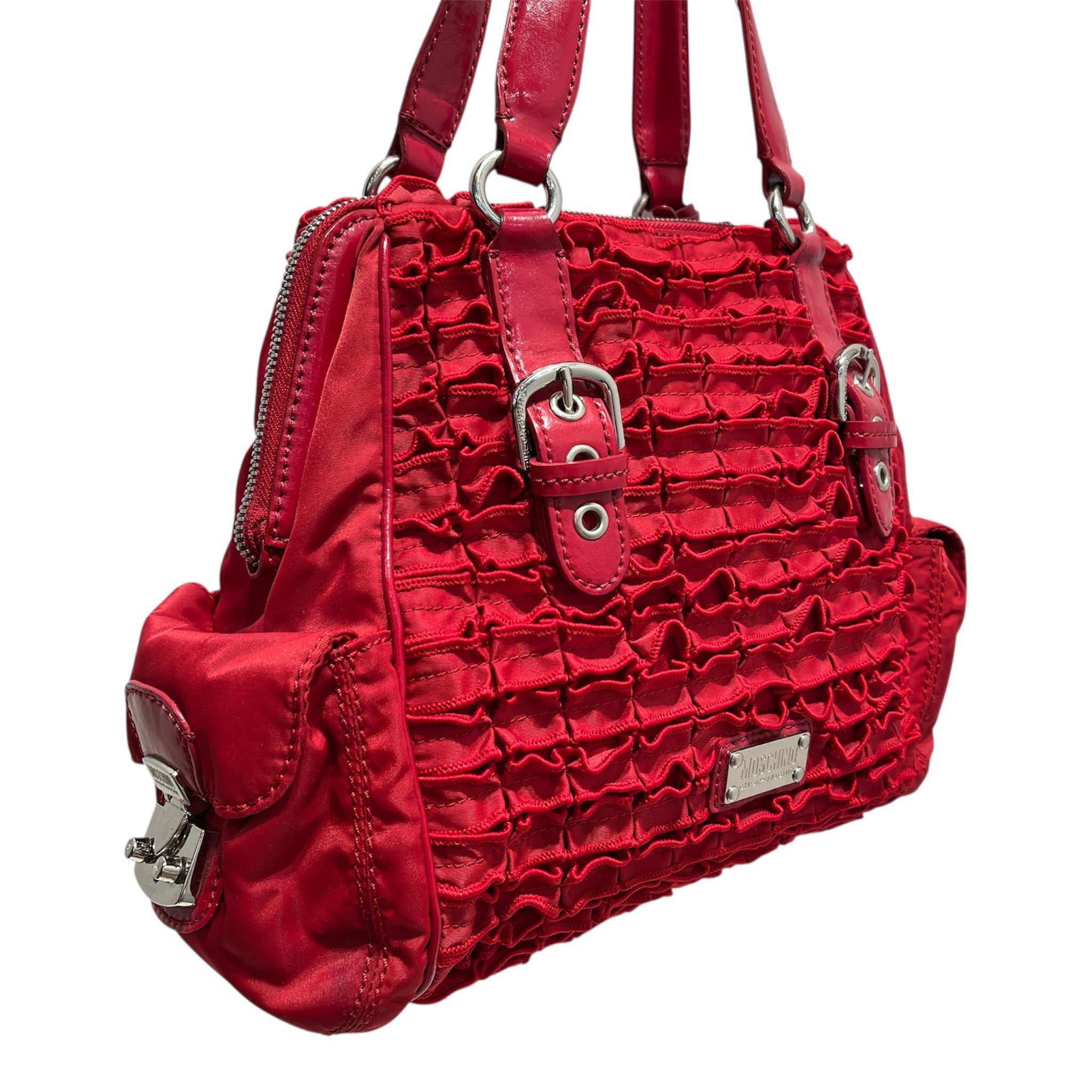 MOSCHINO CHEAP & CHIC/Hand Bag/RED/RUFFLE BUCKLES view 6