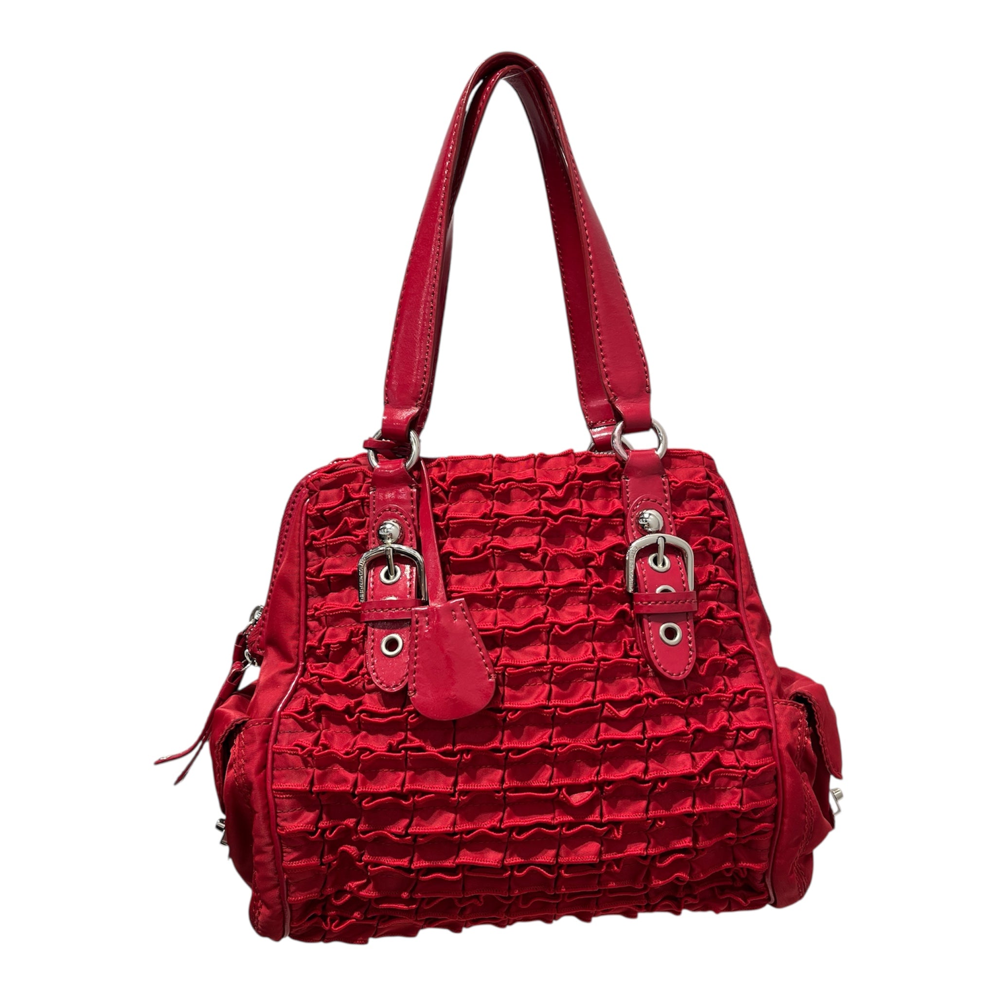 MOSCHINO CHEAP & CHIC/Hand Bag/RED/RUFFLE BUCKLES view 2