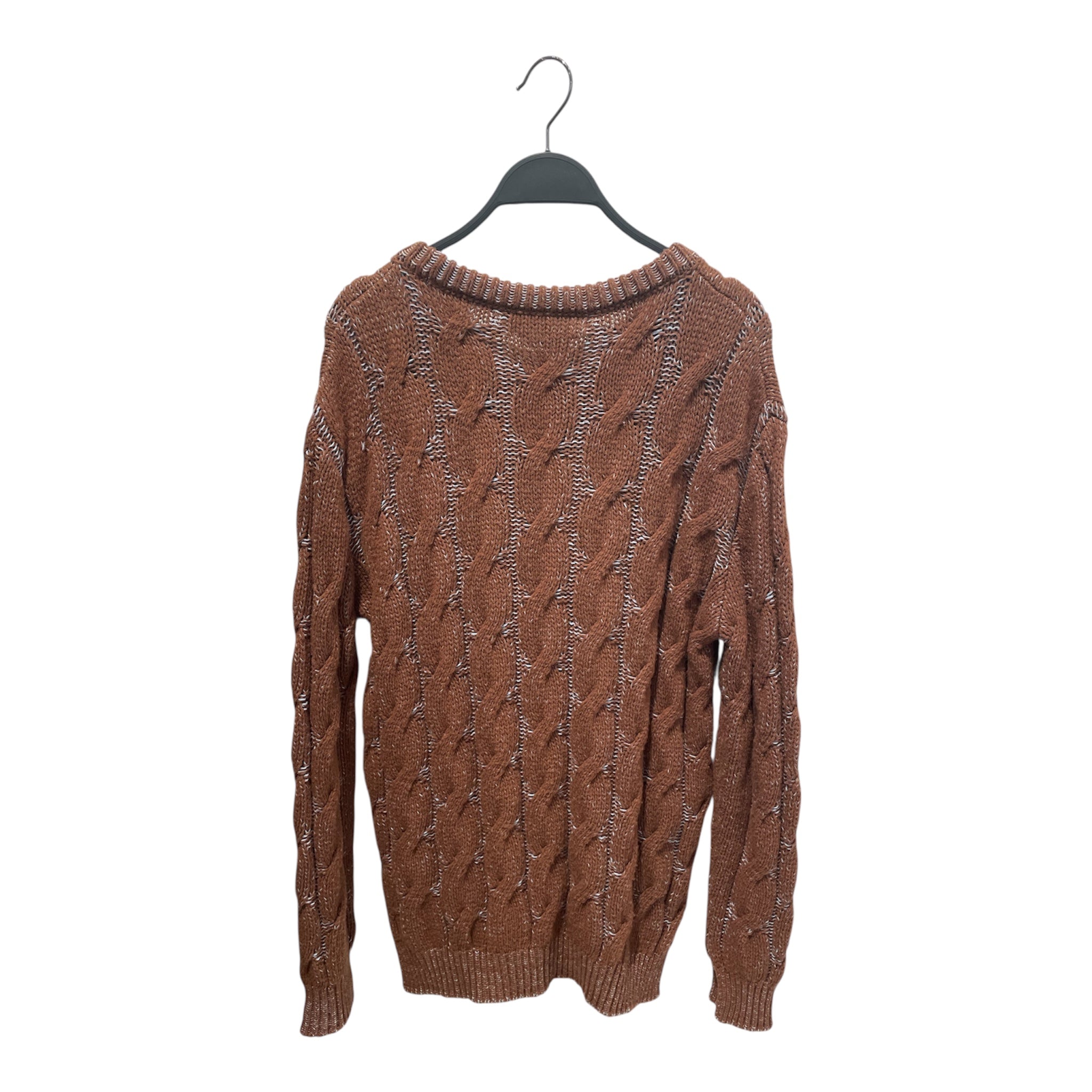 MARNI/Heavy Sweater/42/Wool/BRW/blue stitching sweater view 2