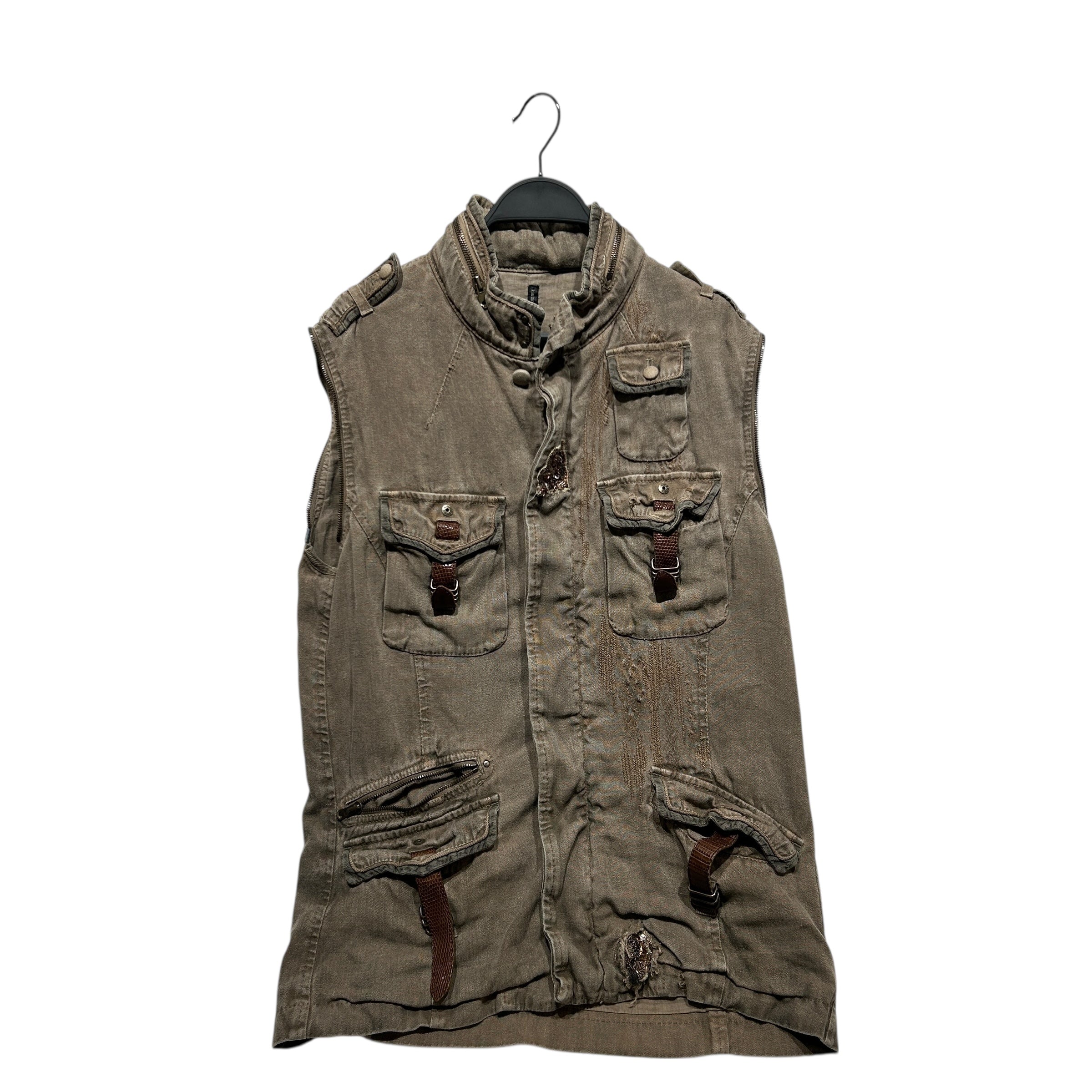 kiminori morishita/Vest/48/Denim/KHK/METAL FLOWERS view 1