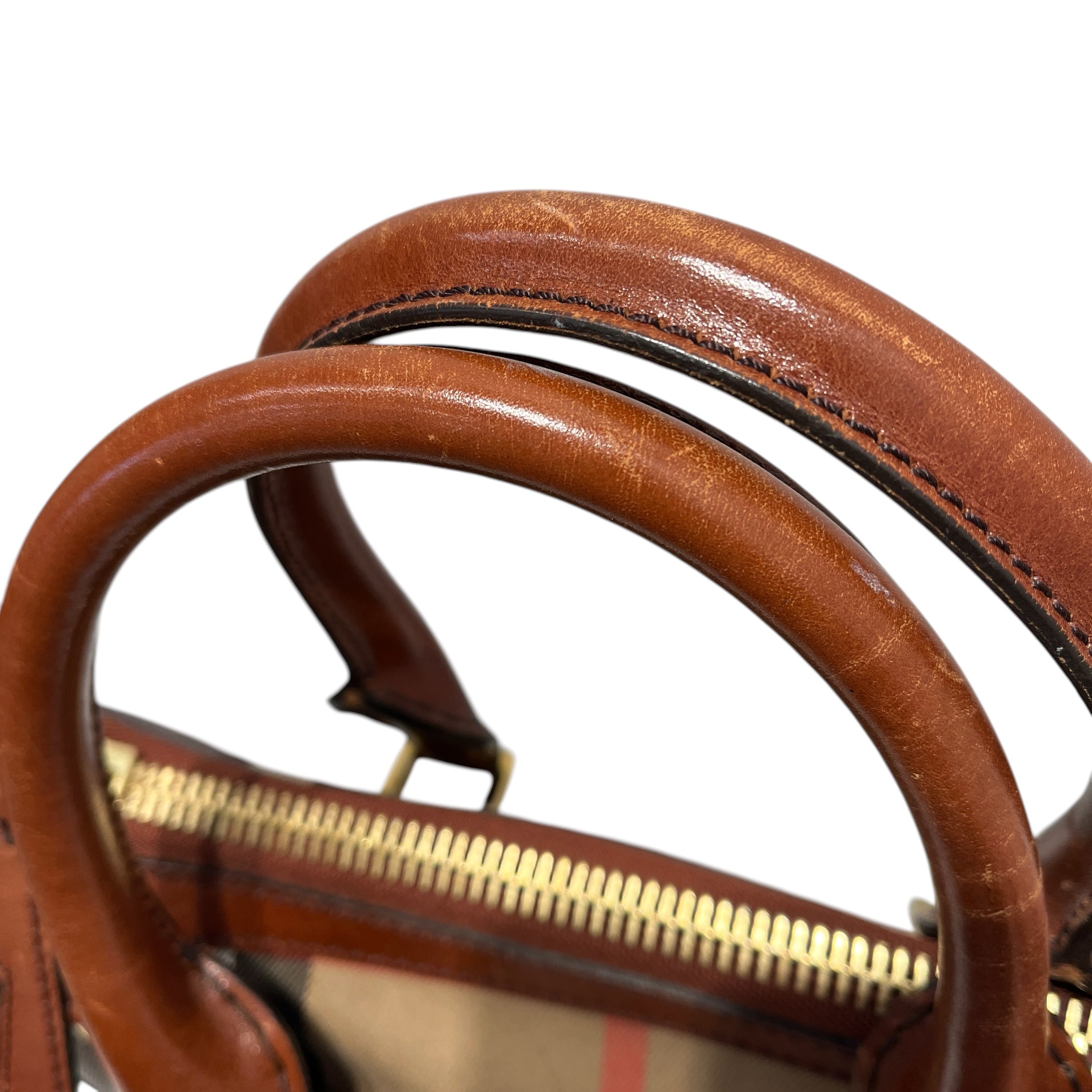 BURBERRY LONDON/Tote Bag/Plaid/Leather/BRW/GLADSTONE NOVACHECK BAG view 7