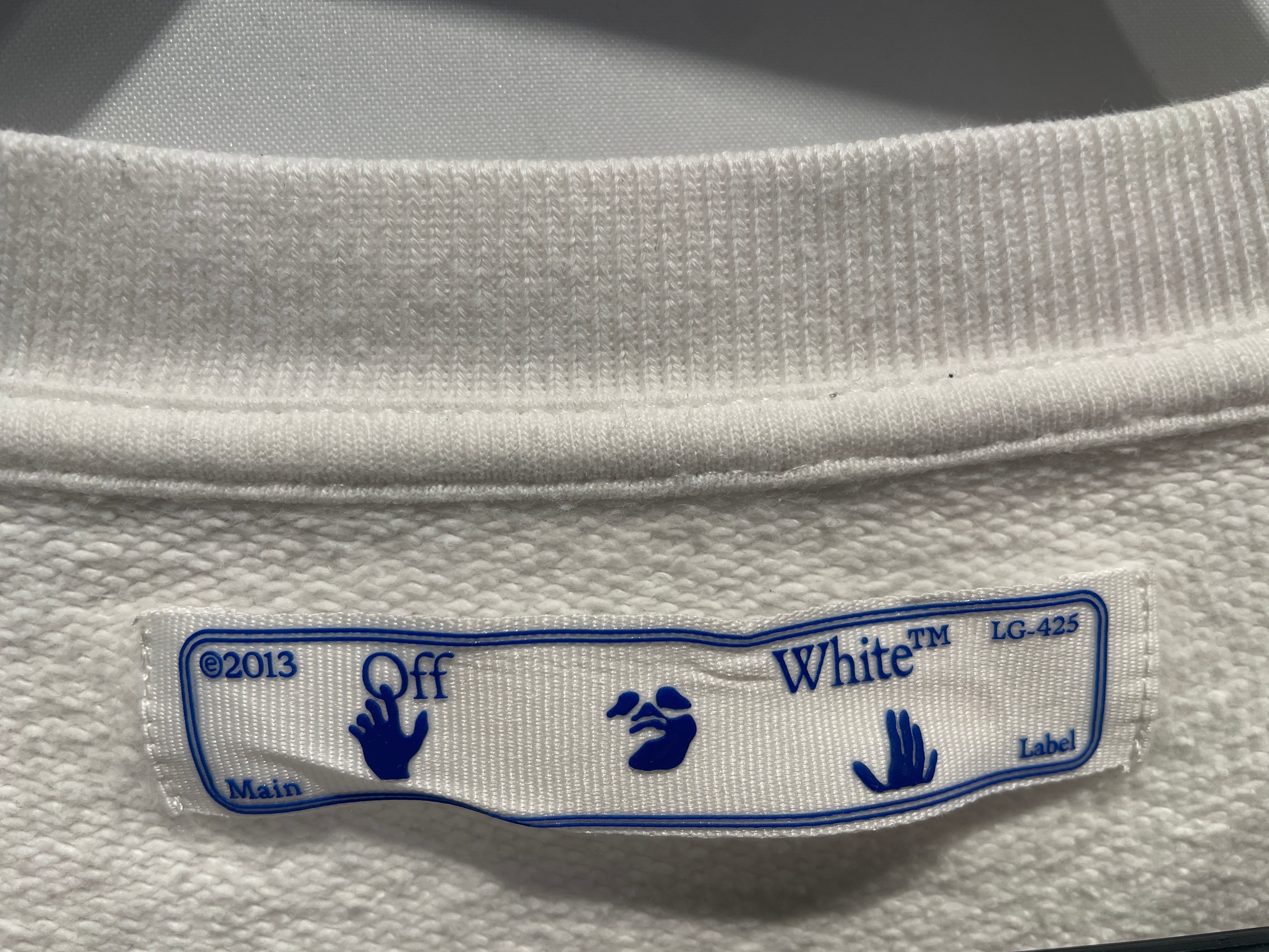 OFF-WHITE/Sweatshirt/L/Cotton/WHT/Stencil Arrows Crewneck view 3
