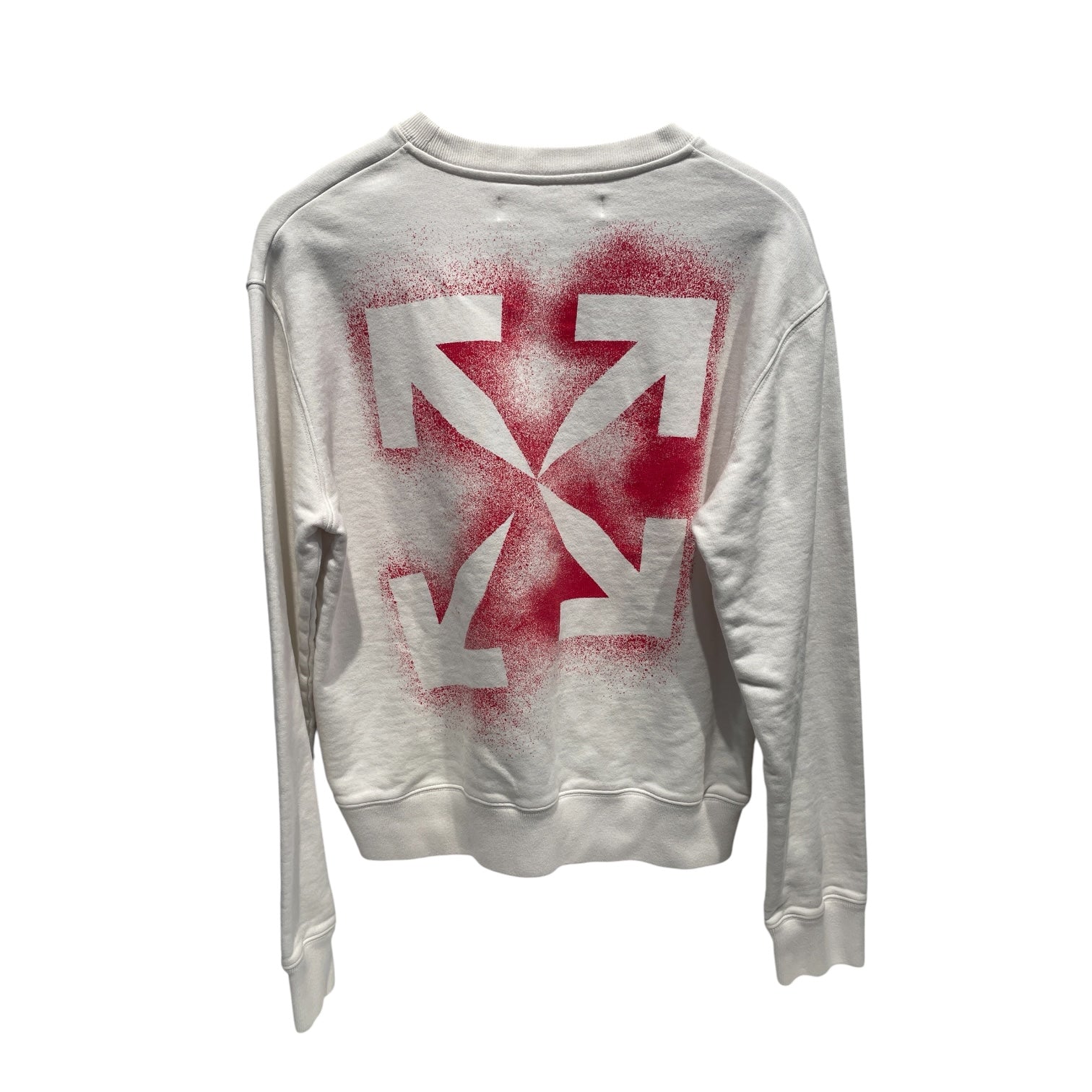 OFF-WHITE/Sweatshirt/L/Cotton/WHT/Stencil Arrows Crewneck view 2