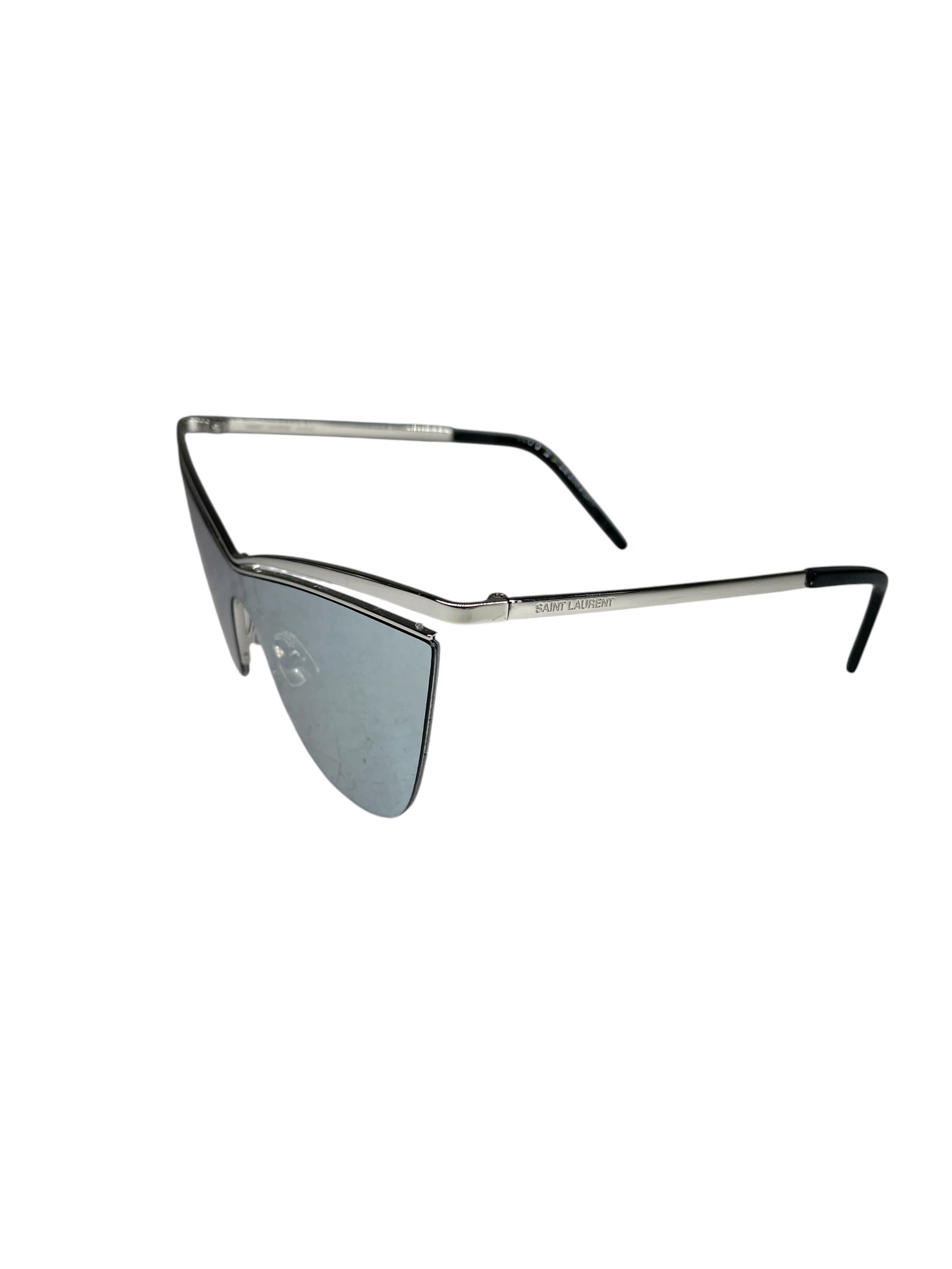 SAINT LAURENT/Sunglasses/Metal/SLV/R2UJG07 METAL W BLACK ARMS view 2