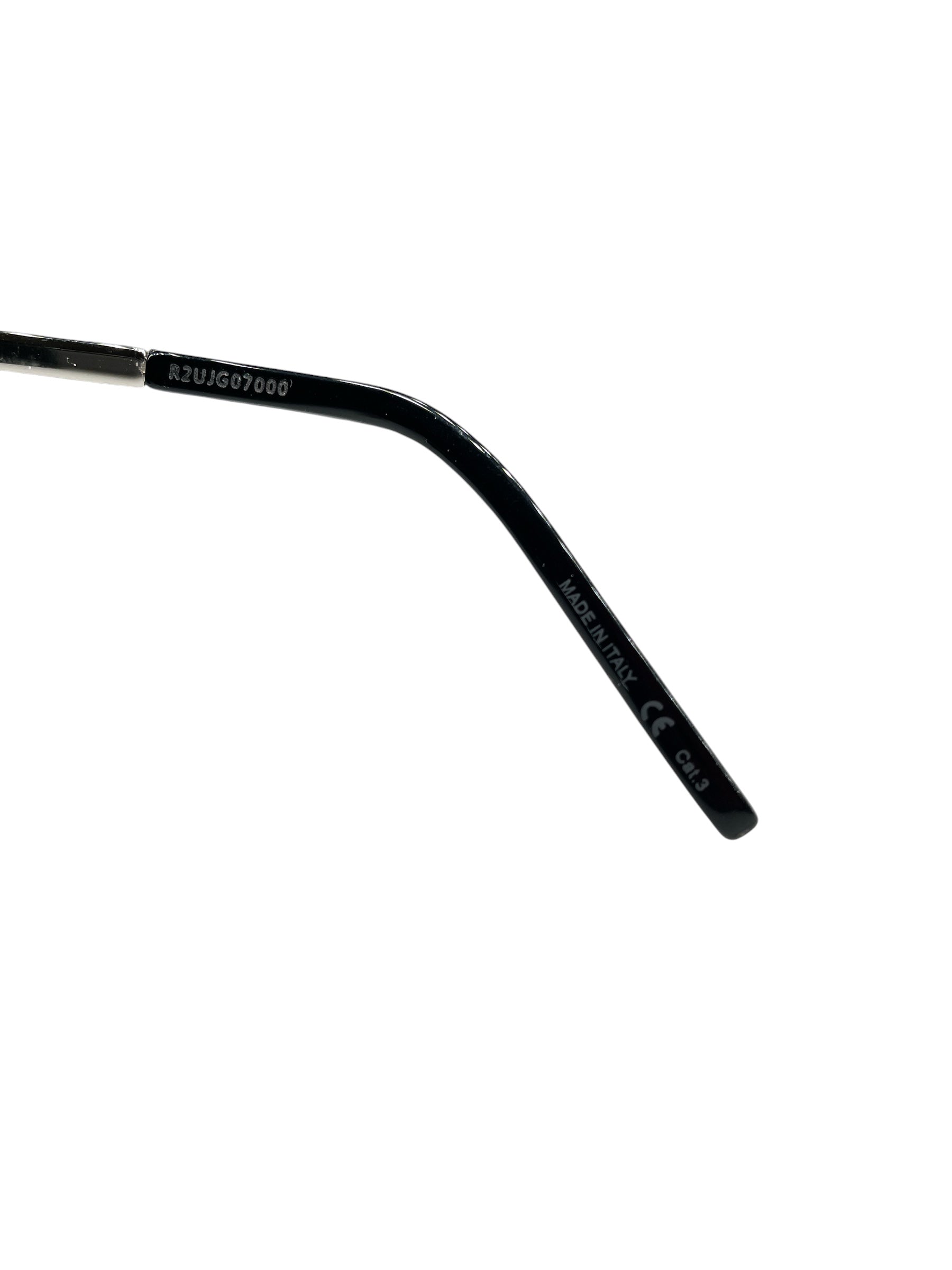 SAINT LAURENT/Sunglasses/Metal/SLV/R2UJG07 METAL W BLACK ARMS view 3
